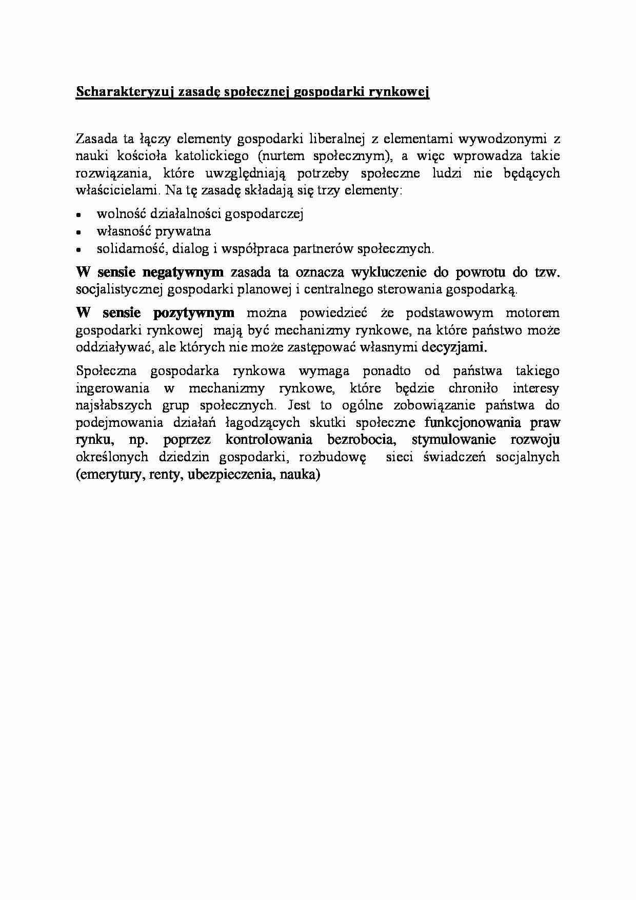 Zasady społecznej gospodarki rynkowej - strona 1
