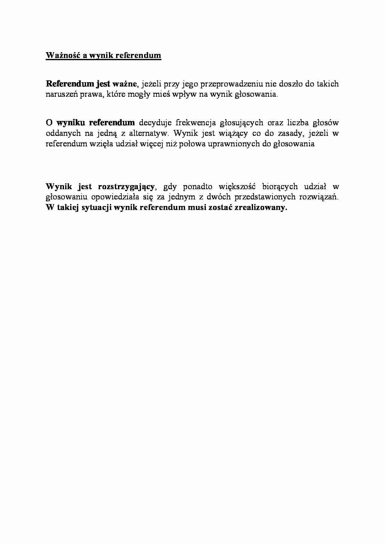 Ważność a wynik referendum - omówienie - strona 1
