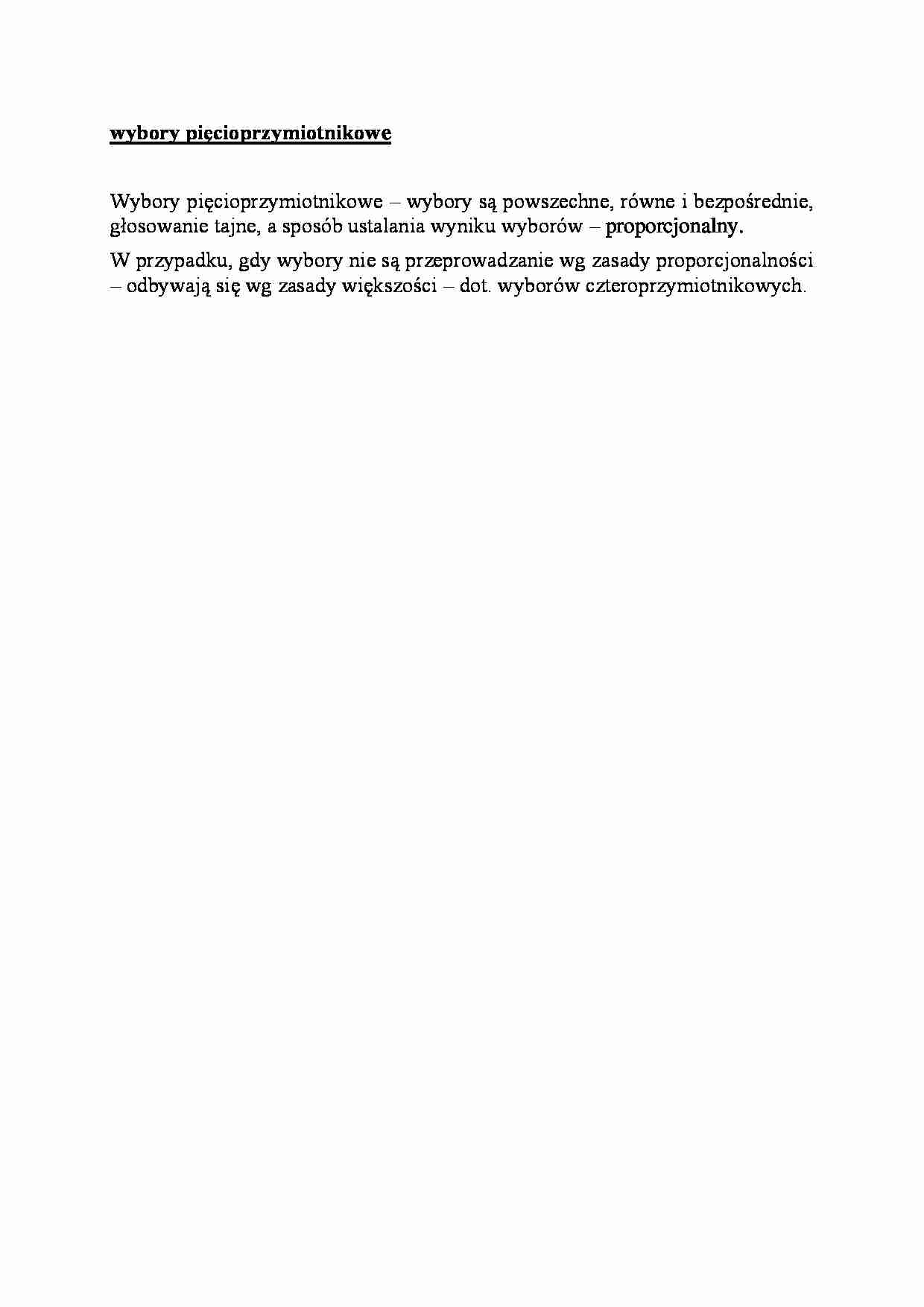 wybory pięcioprzymiotnikowe - omówienie - strona 1