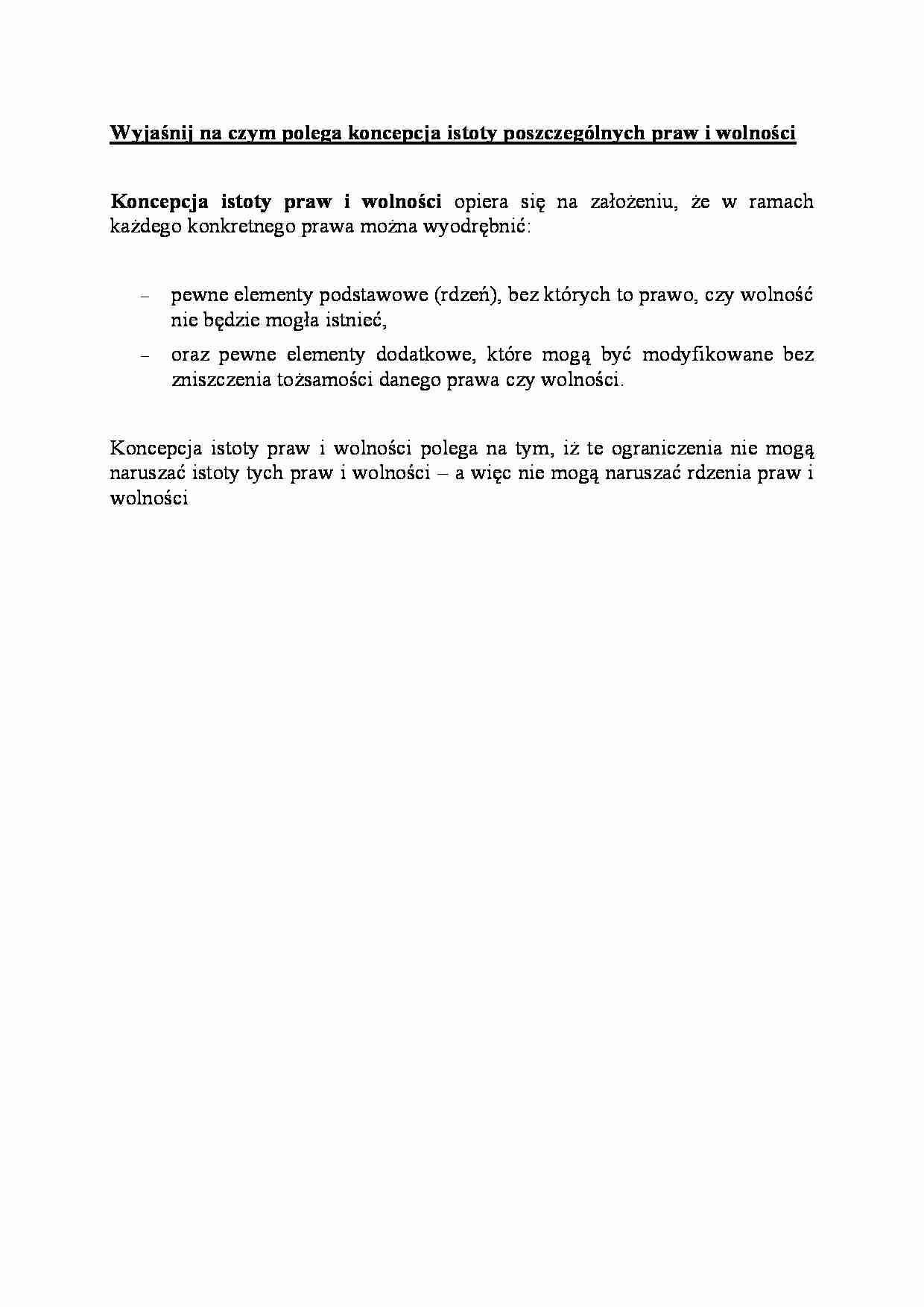  koncepcja istoty  - omówienie - strona 1