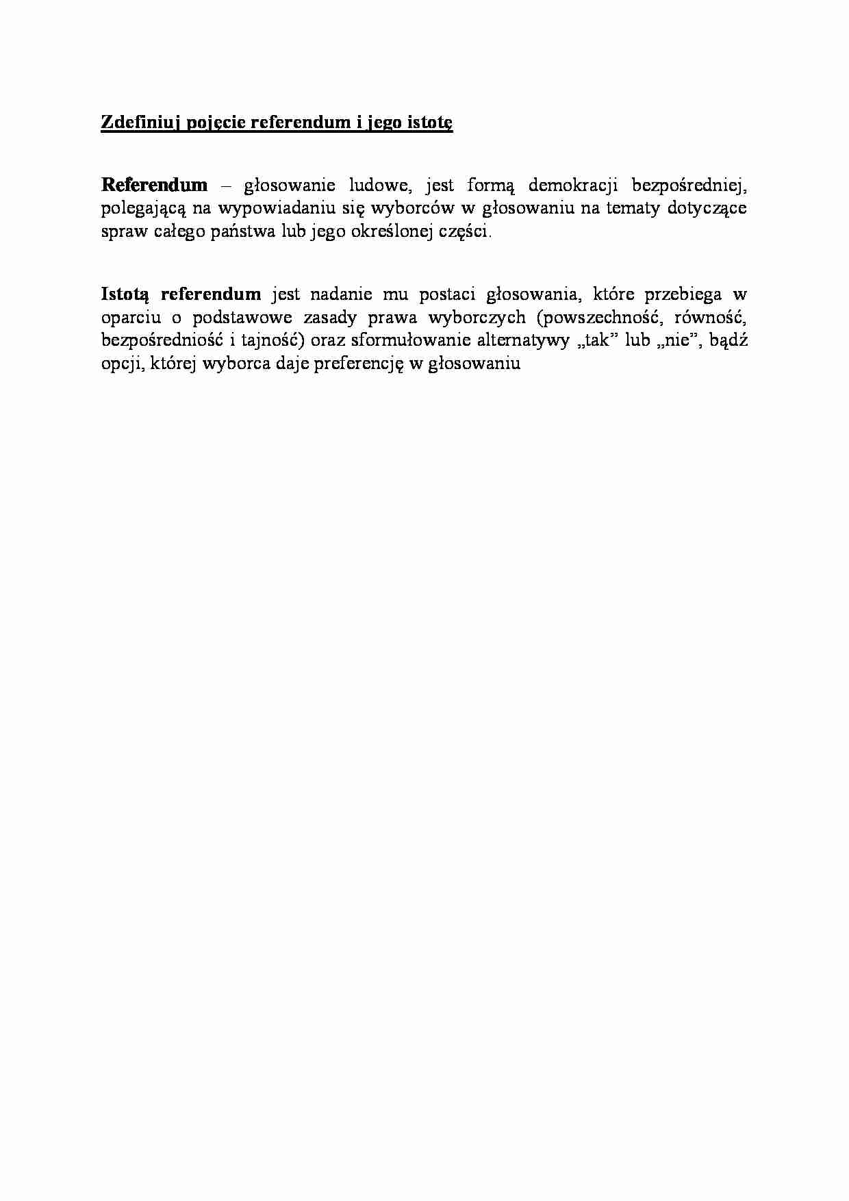Wykład - referendum i jego istota - strona 1