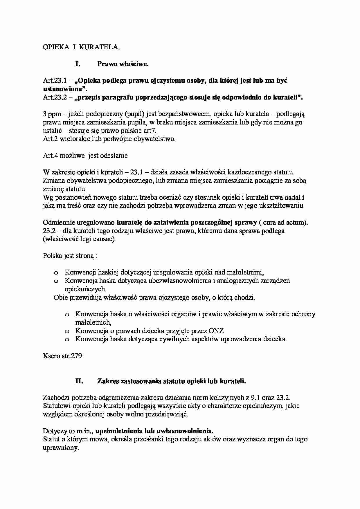 Opieka i kuratela - wykład - strona 1