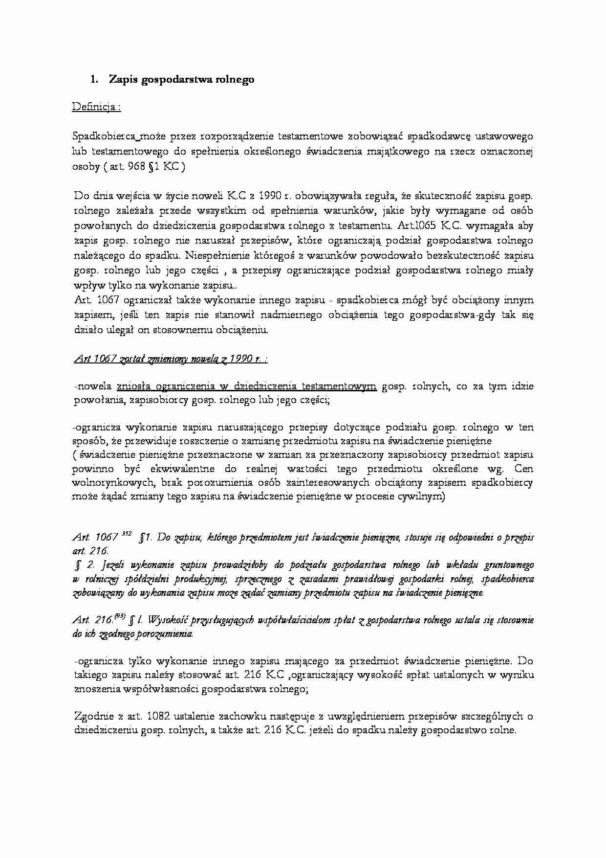 Zapis gospodarstwa rolnego - omówienie - strona 1