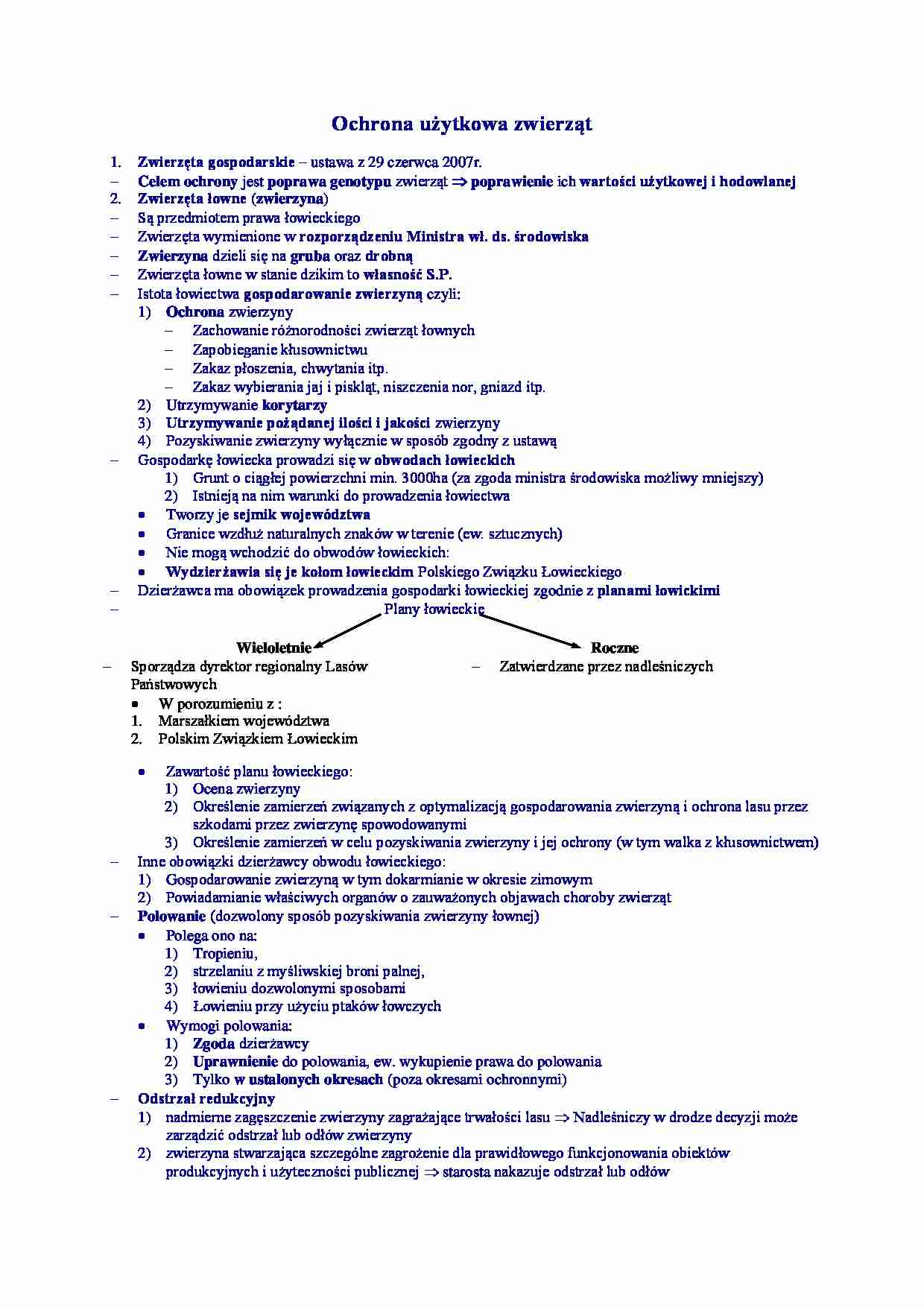 Ochrona użytkowa zwierząt - omówienie - strona 1