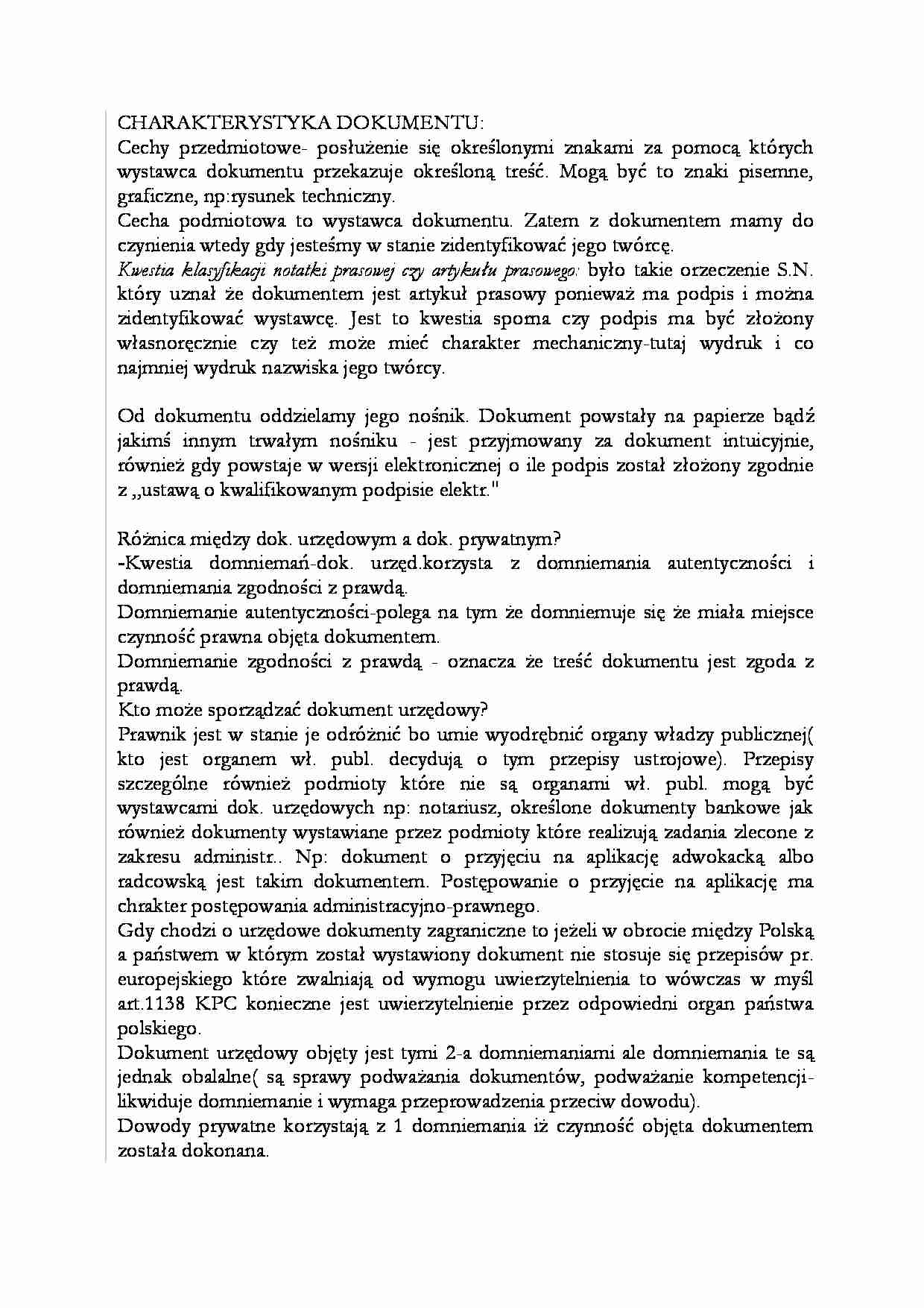 Charakterystyka dokumentu-opracowanie - strona 1