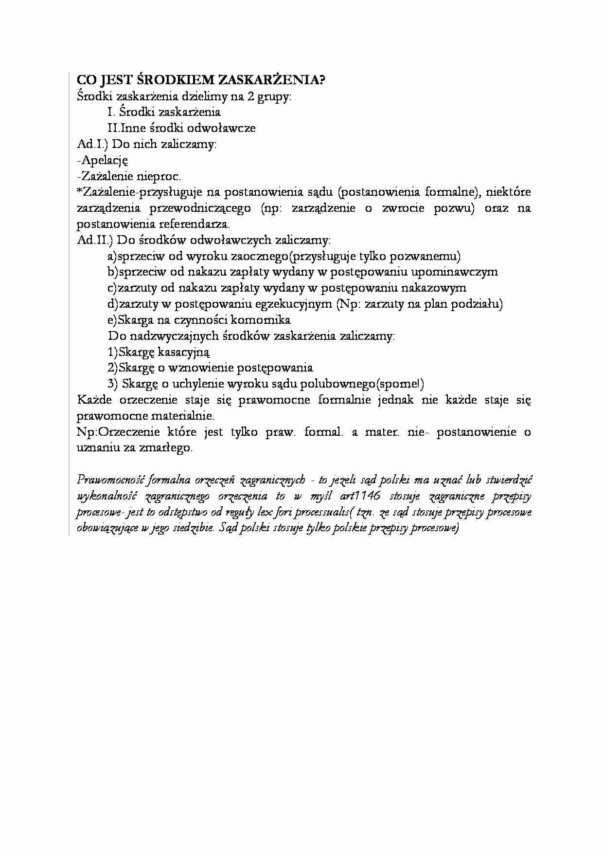 Środek zaskarżenia-opracowanie - strona 1