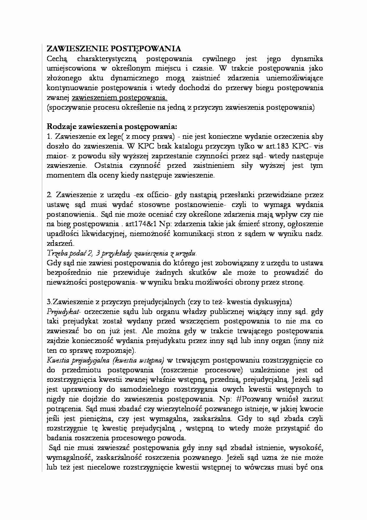 Zawieszenie postępowania-opracowanie - strona 1