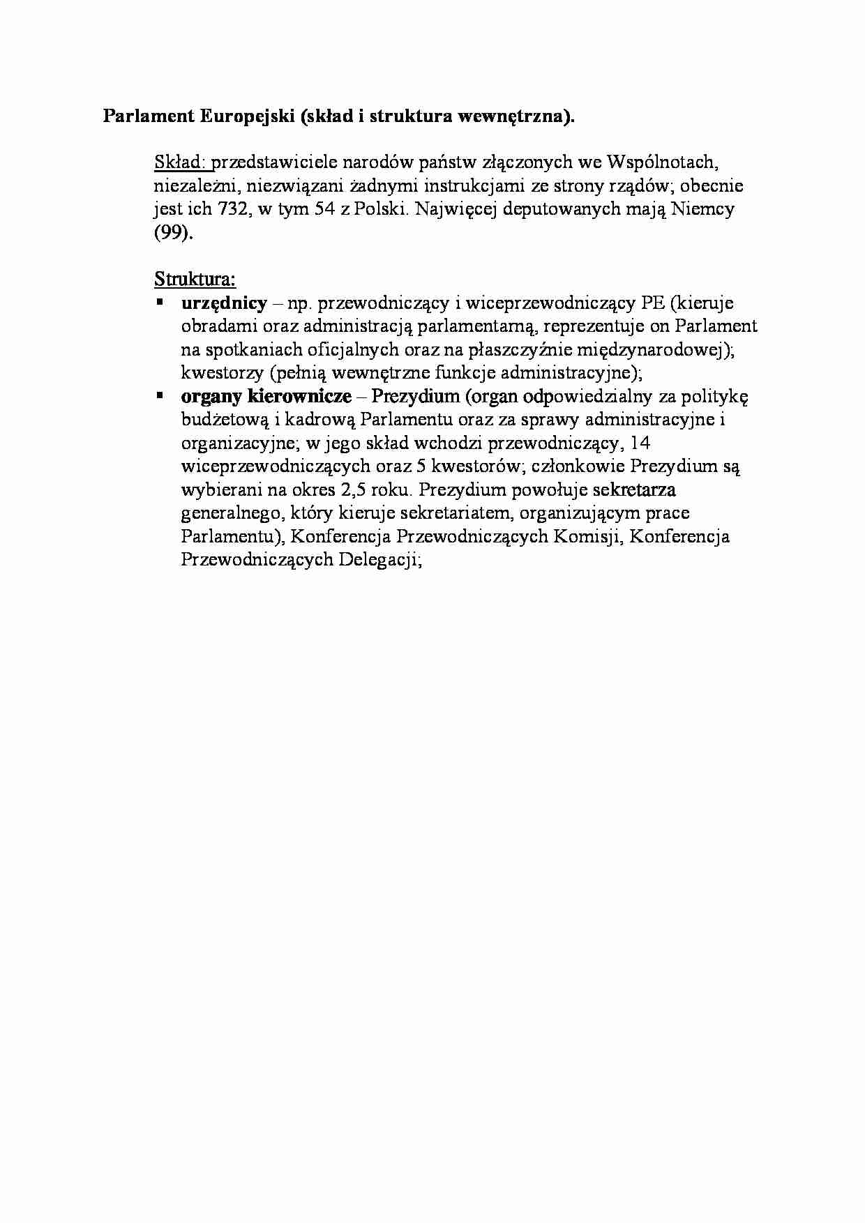 Parlament Europejski-opracowanie - strona 1