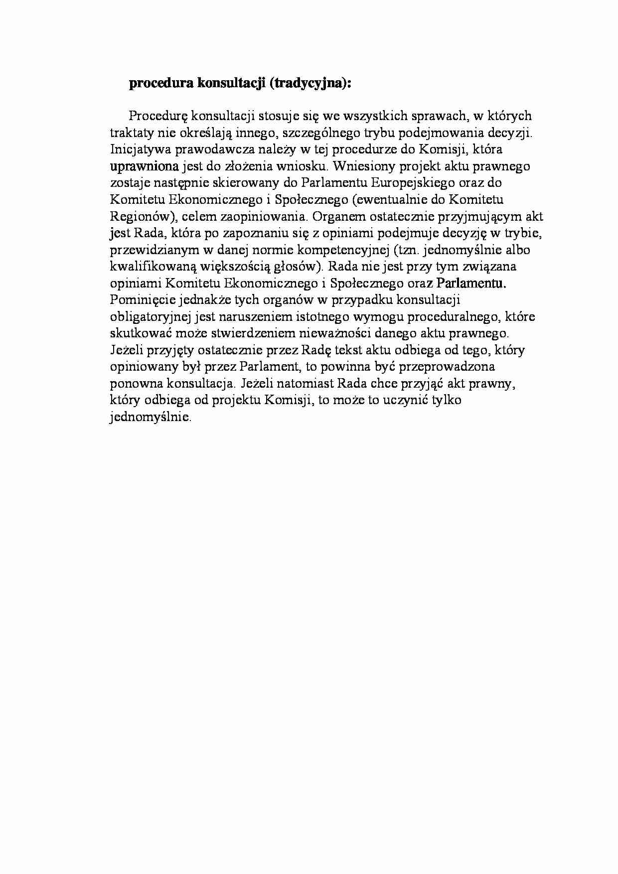 procedura konsultacji - omówienie - strona 1