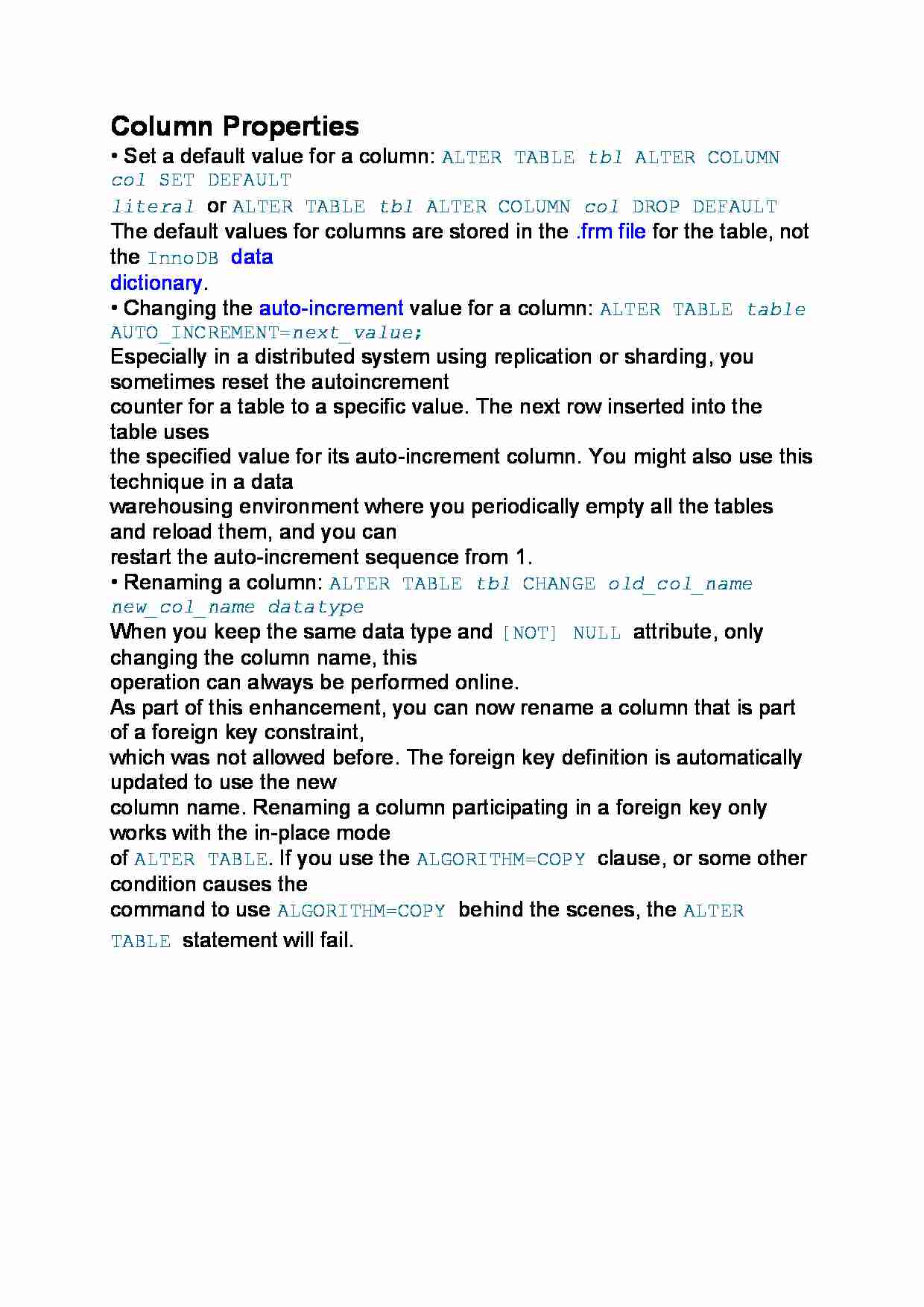 Column Properties - strona 1