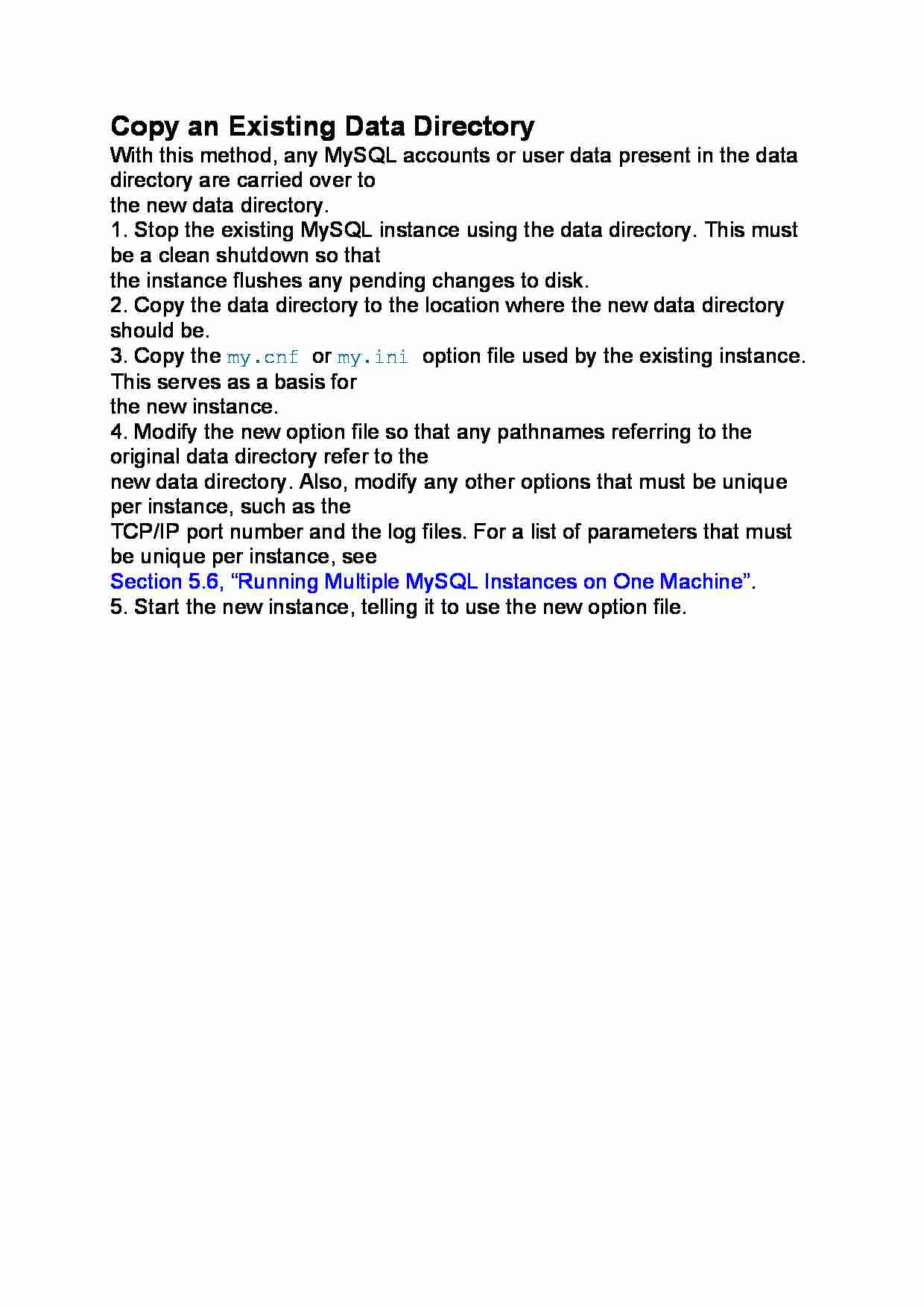 Copy an Existing Data Directory - strona 1