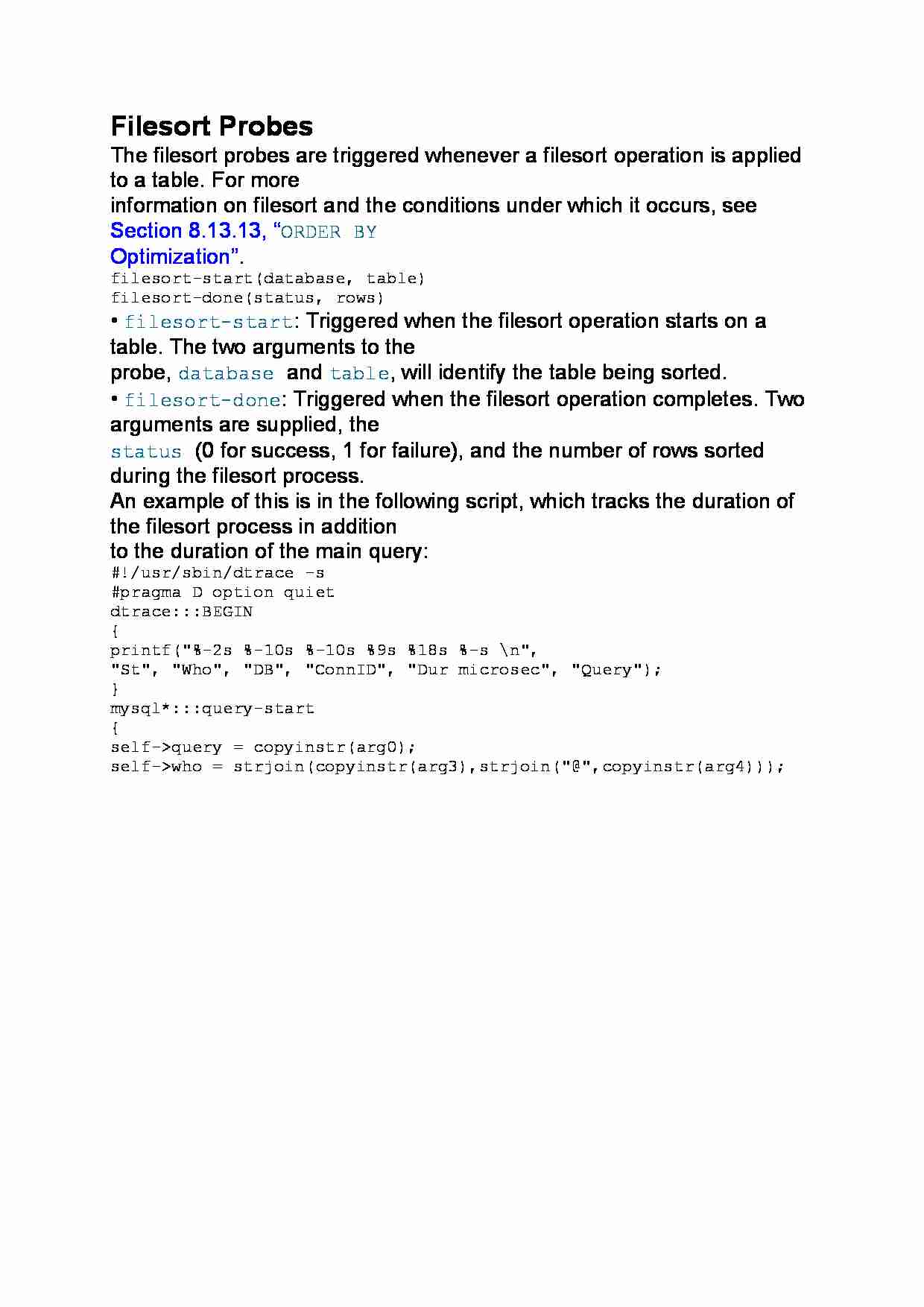 Filesort Probes - strona 1