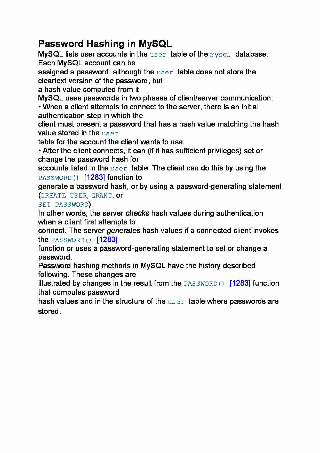 Password Hashing in MySQL - strona 1