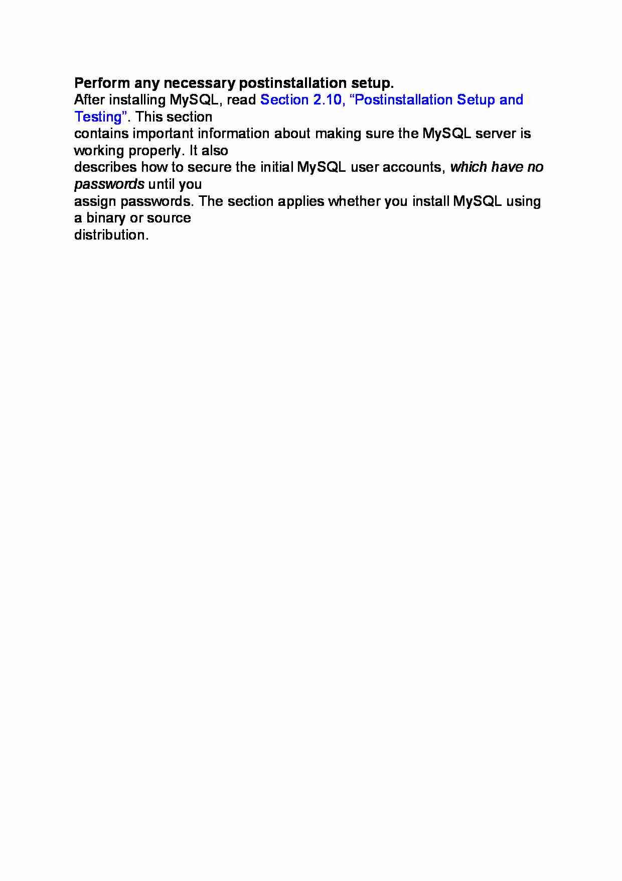 Perform any necessary postinstallation setup - strona 1