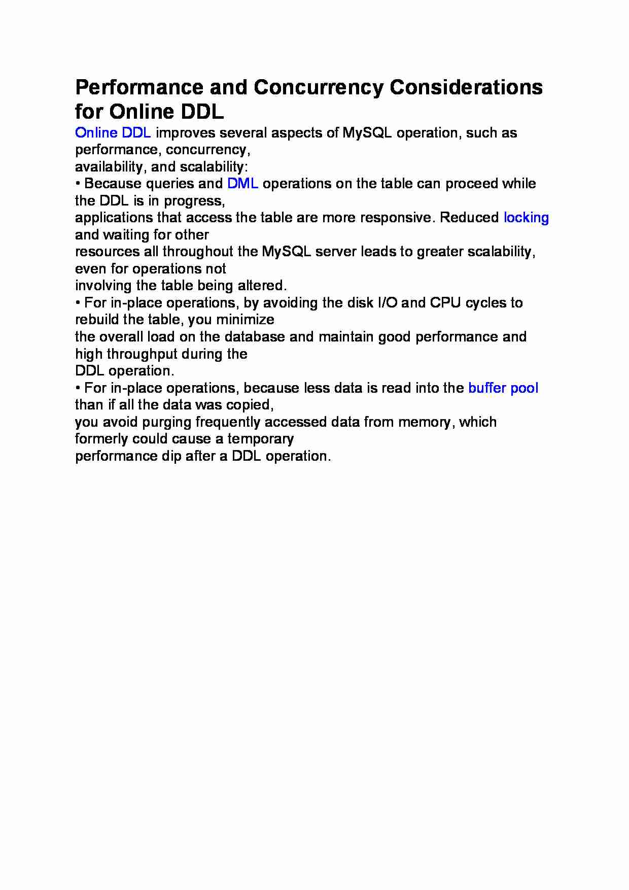Performance and Concurrency Considerations for Online DDL - strona 1