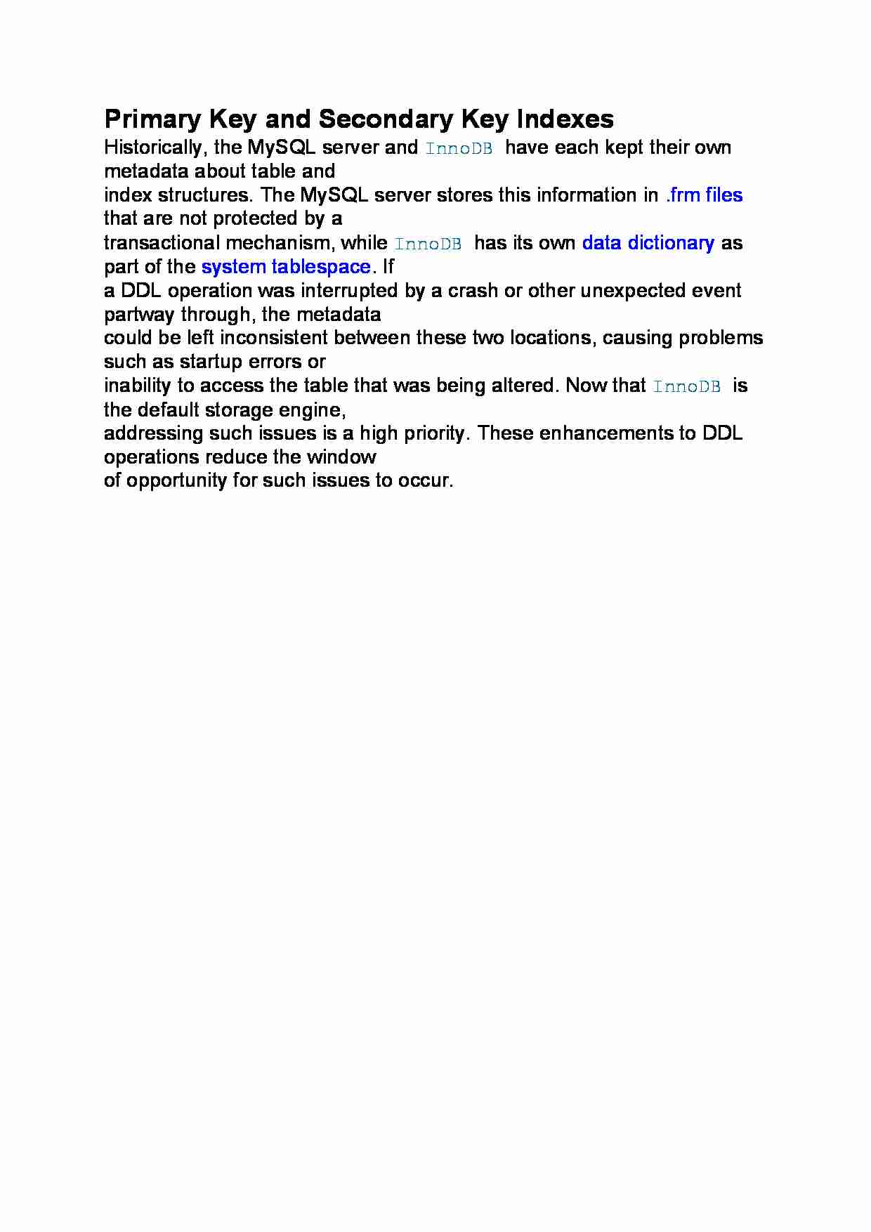Primary Key and Secondary Key Indexes - strona 1
