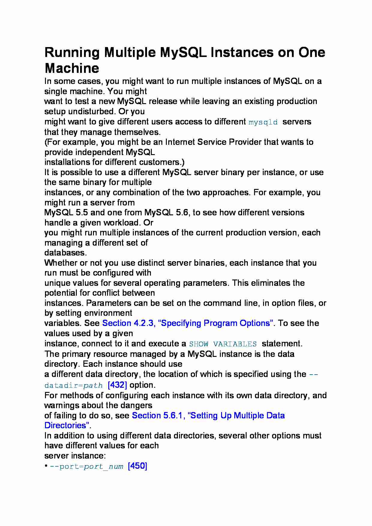 Running Multiple MySQL Instances on One Machine - strona 1