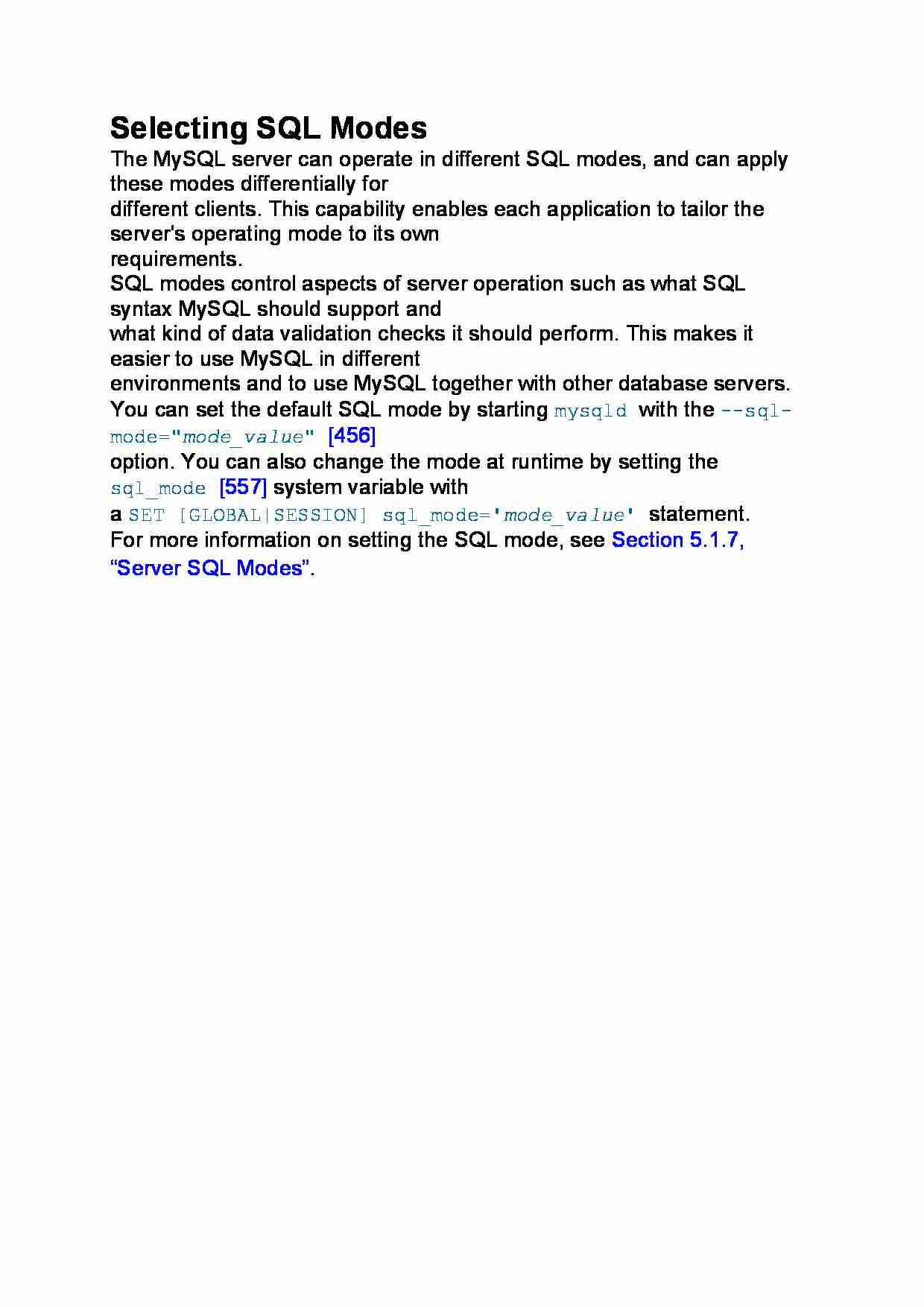 Selecting SQL Modes - strona 1