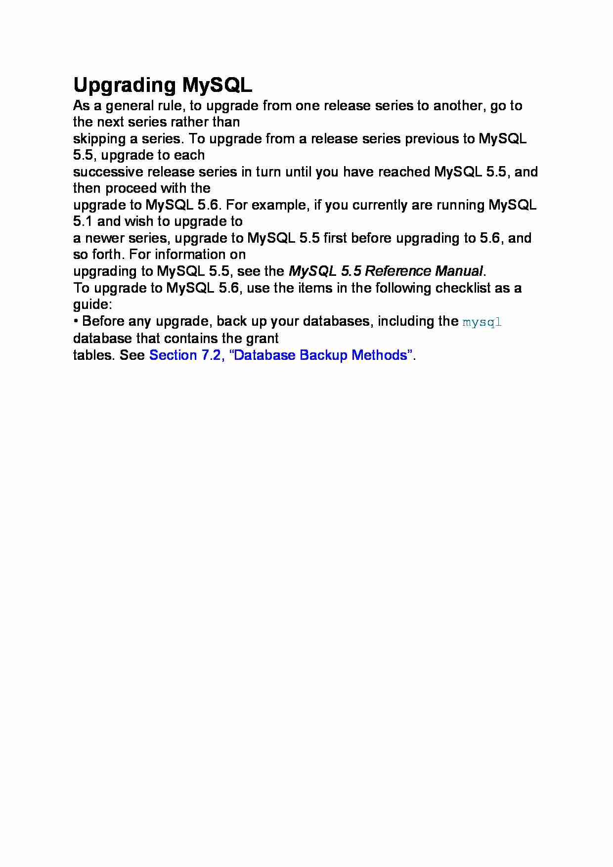 Upgrading MySQL - strona 1