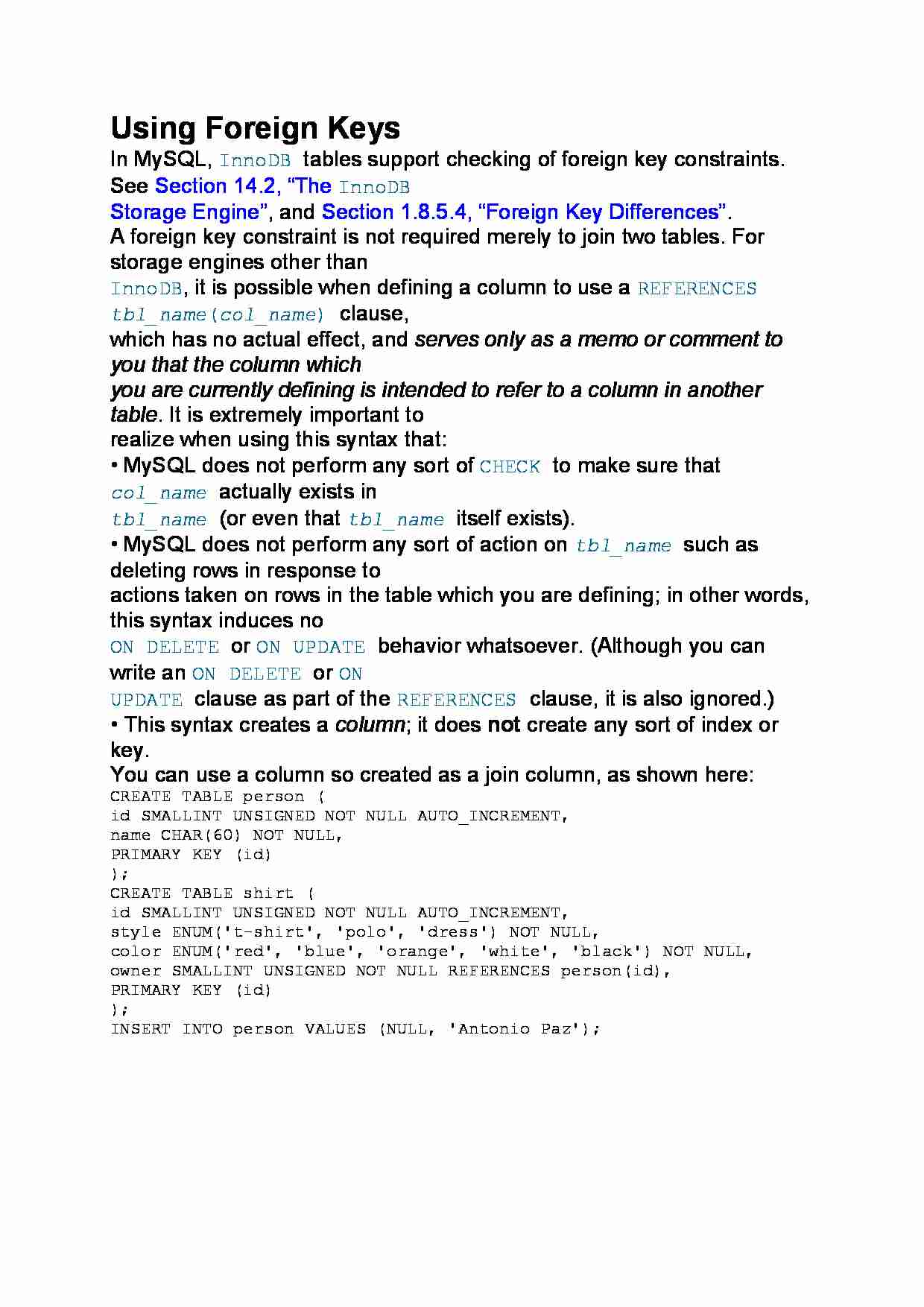 Using Foreign Keys - strona 1