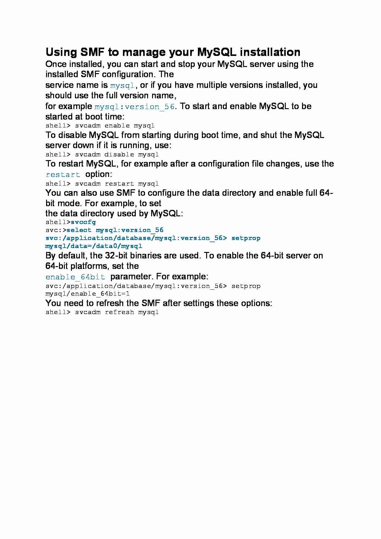 Using SMF to manage your MySQL installation - strona 1