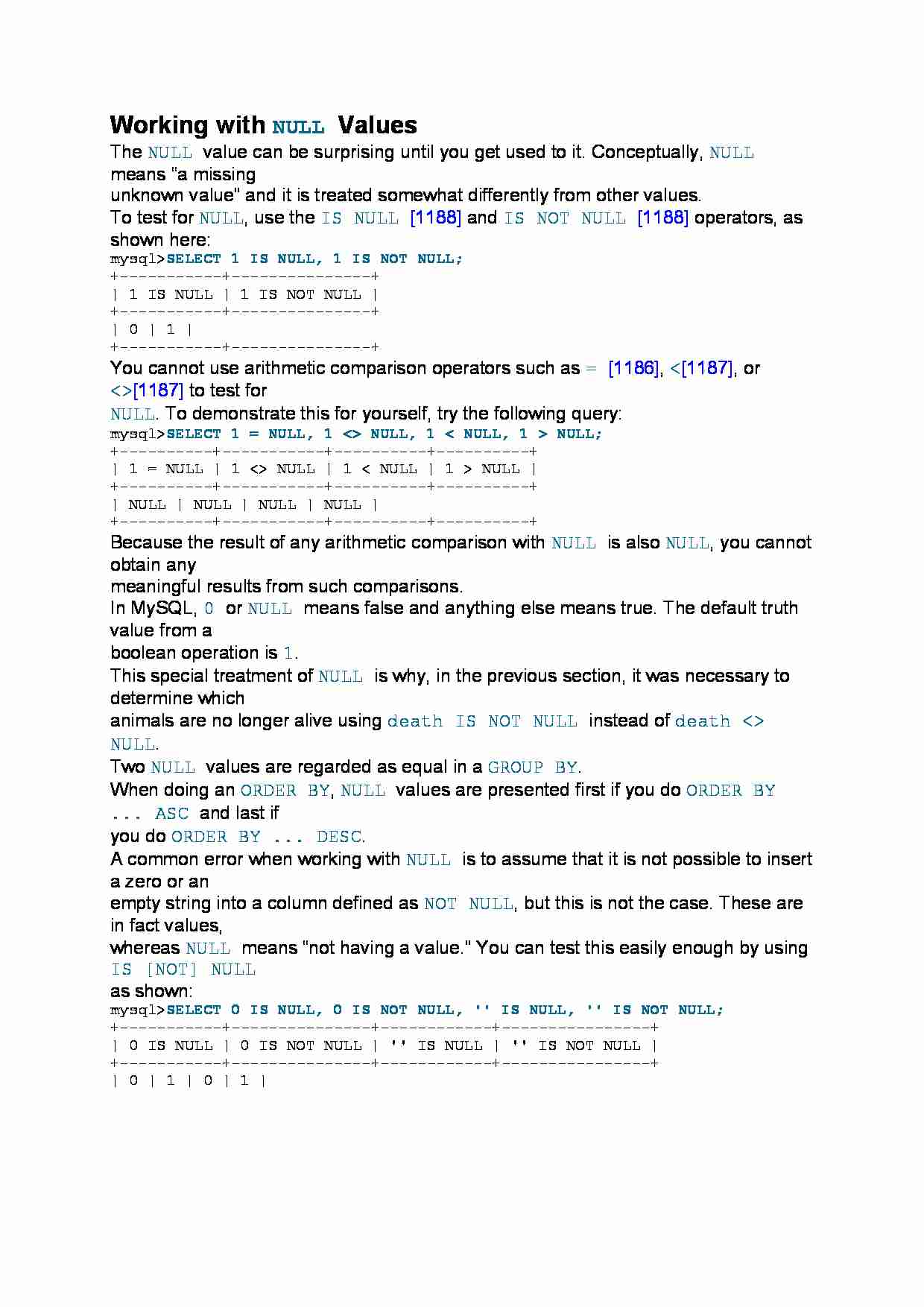 Working with NULL Values - strona 1