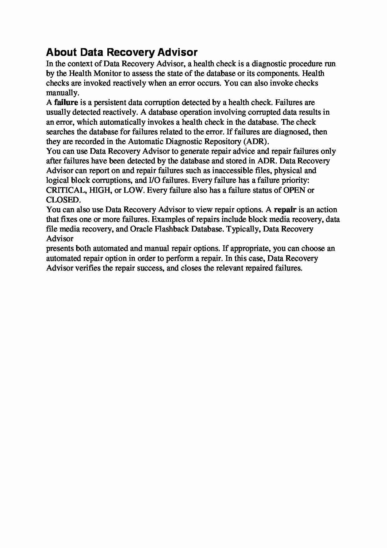 About Data Recovery Advisor - strona 1