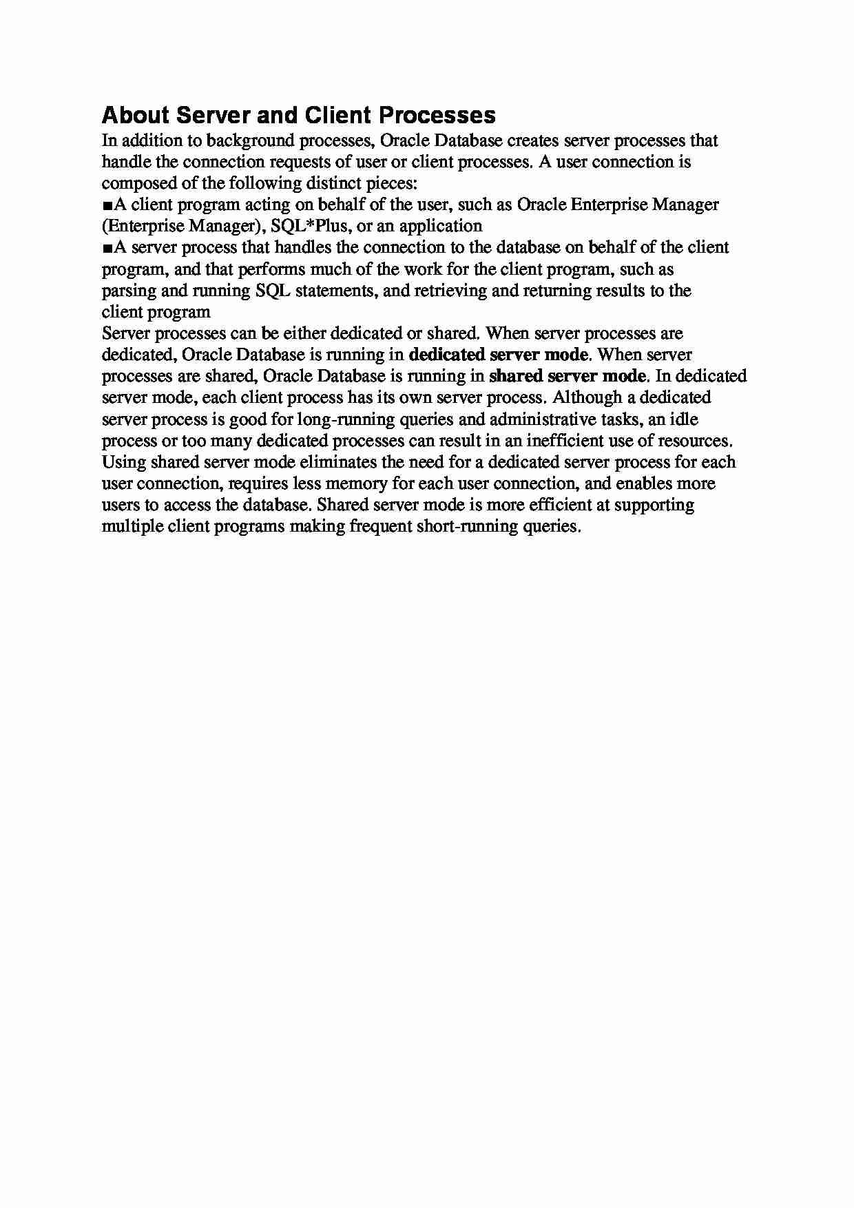 About Server and Client Processes - strona 1