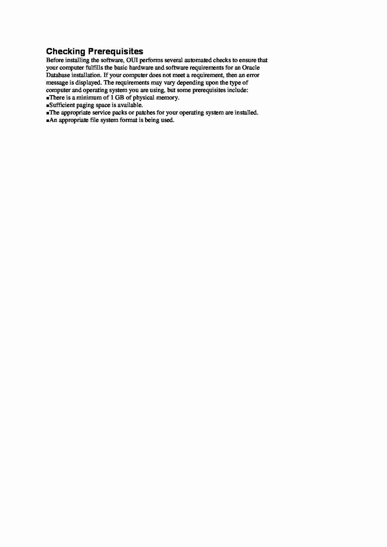 Checking Prerequisites - strona 1