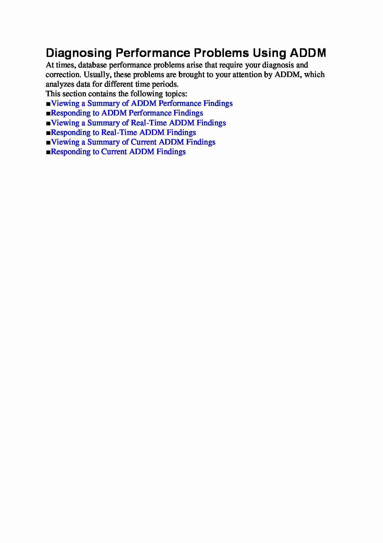 Diagnosing Performance Problems Using ADDM - wykład - strona 1