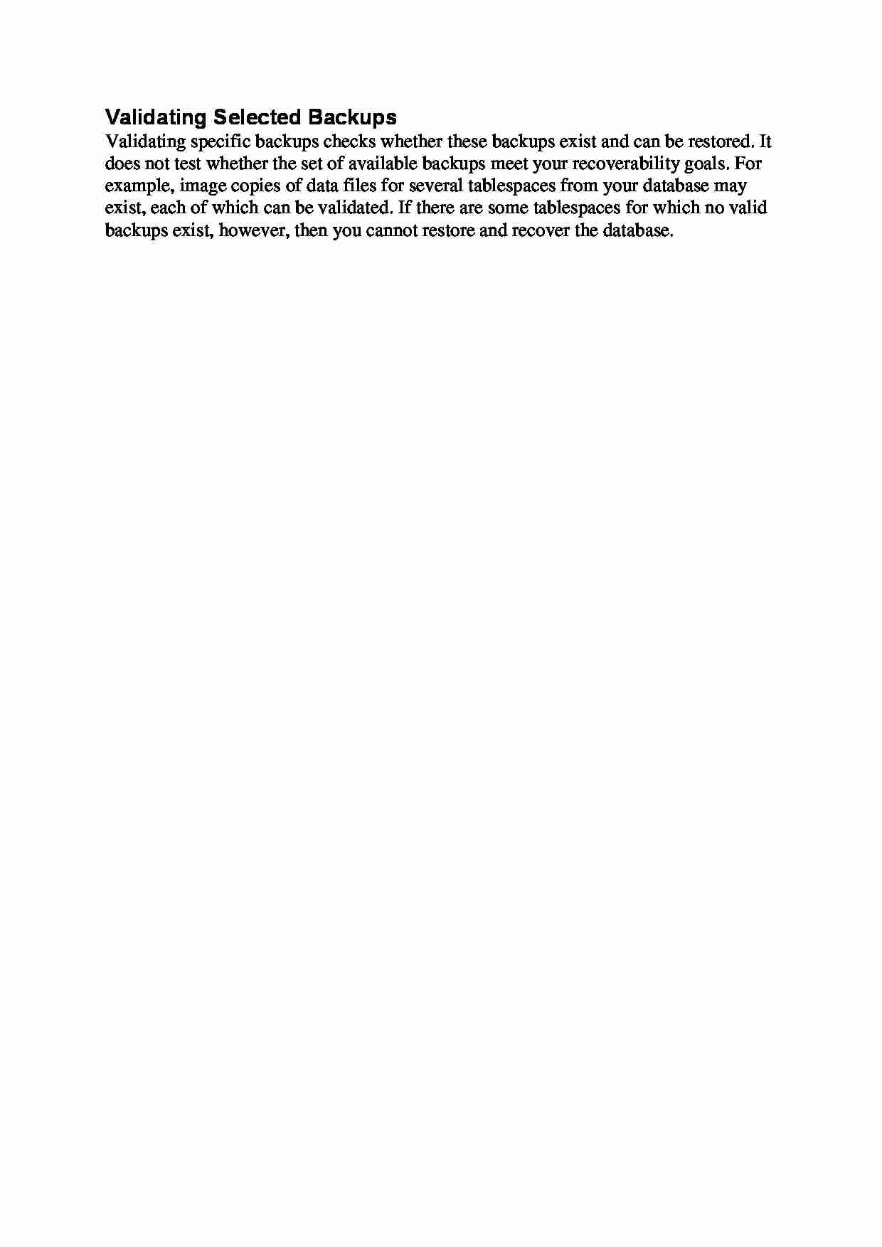 Validating Selected Backups - strona 1