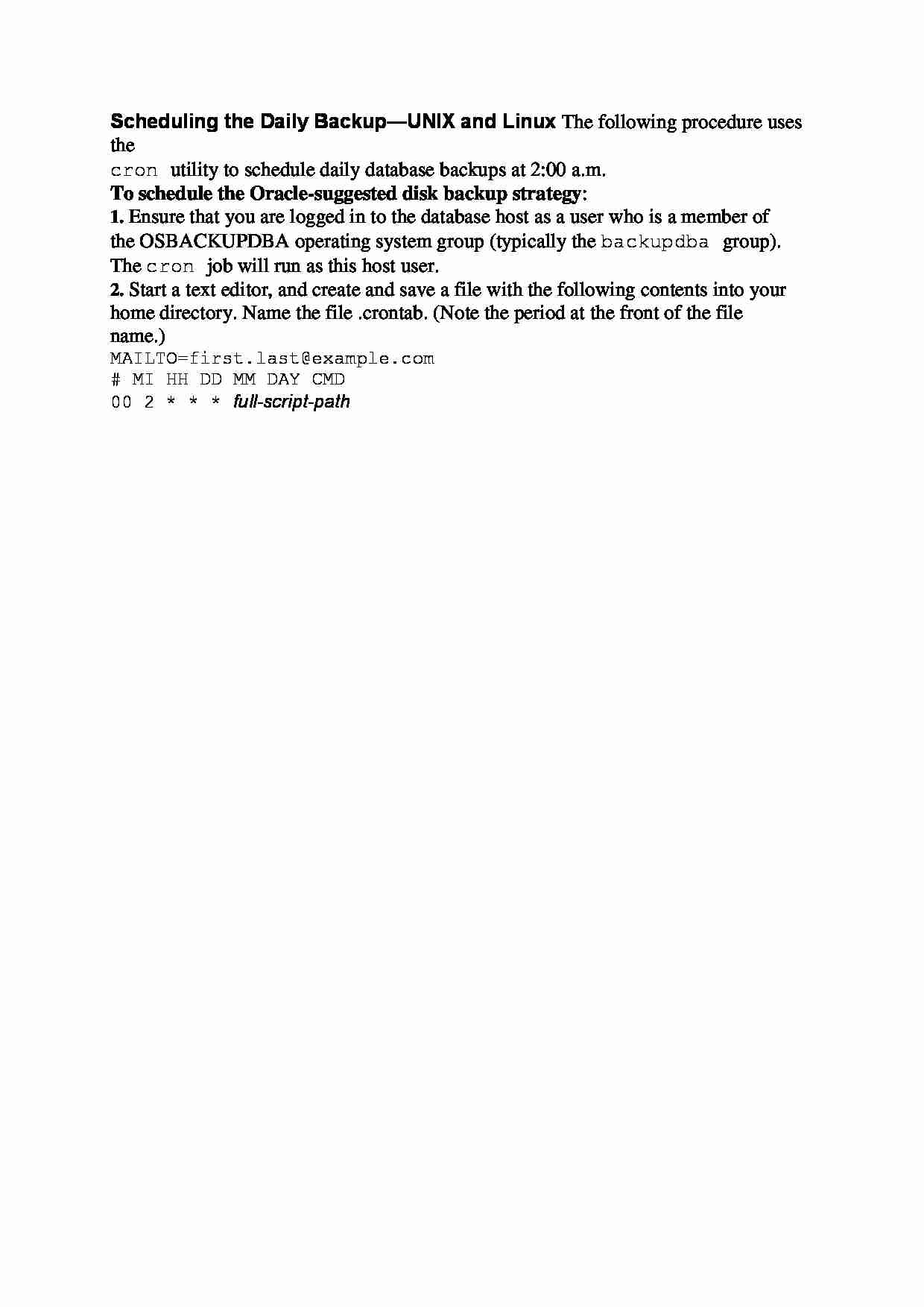 Scheduling the Daily Backup - strona 1