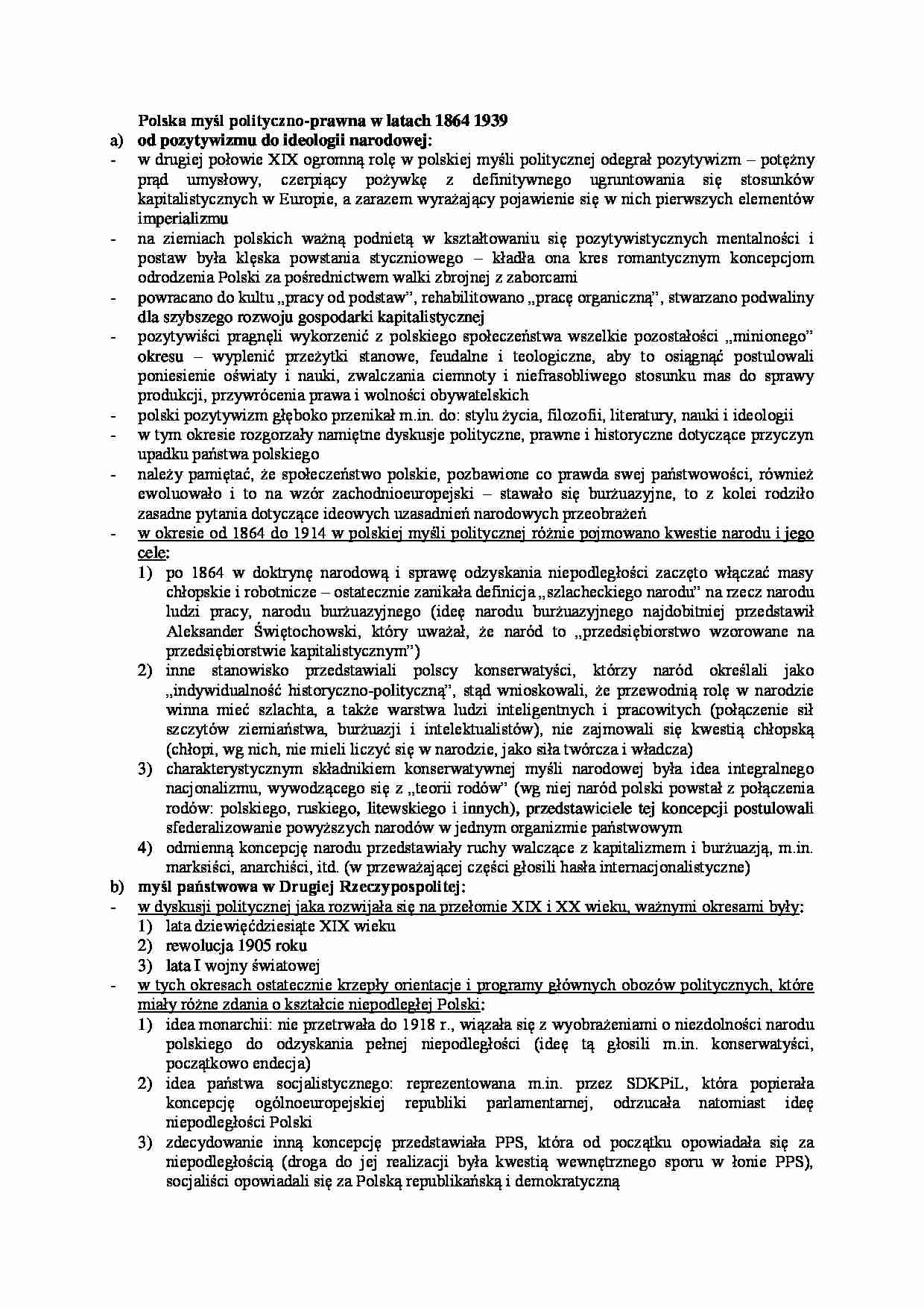 Polska myśl polityczna - wykład - strona 1