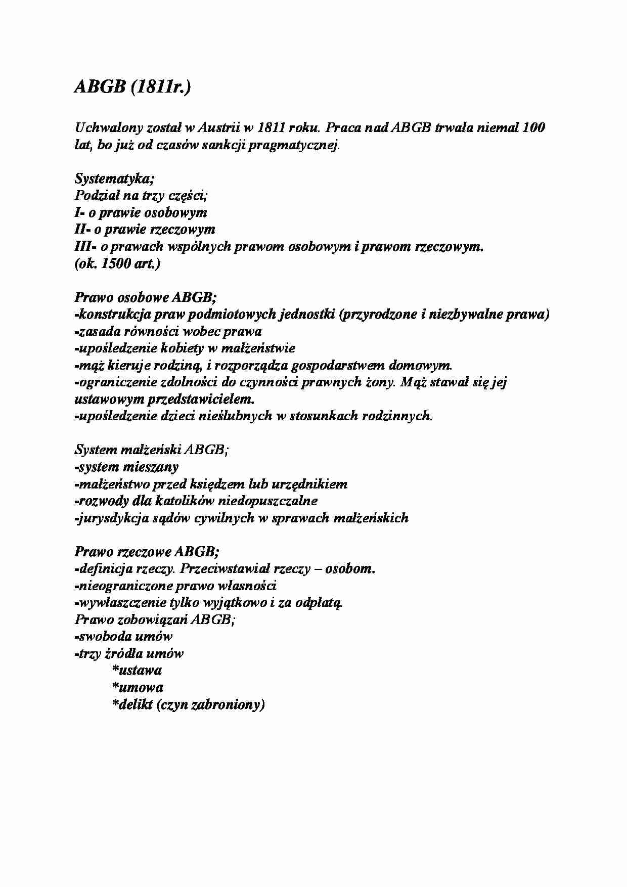 ABGB w 1911r. - wykład - strona 1
