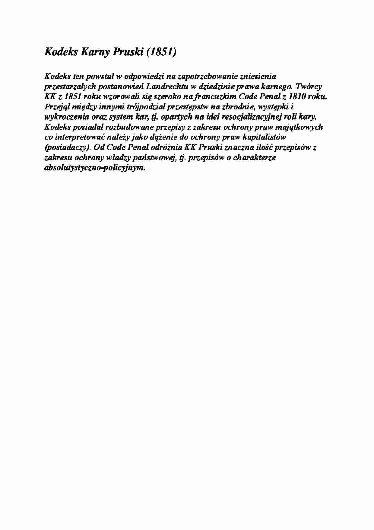 Kodeks Karny Pruski - strona 1