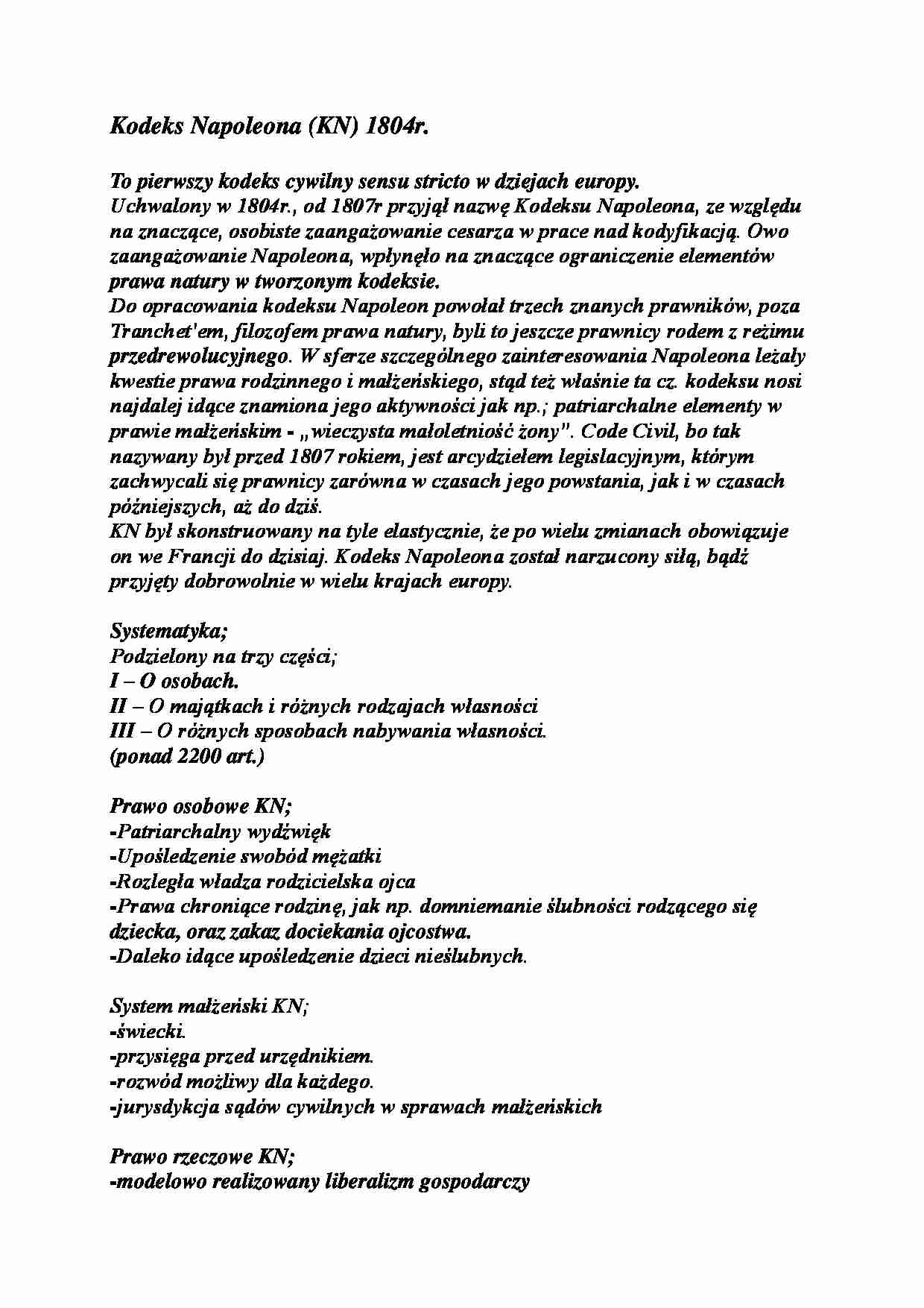 Kodeks Napoleona - strona 1
