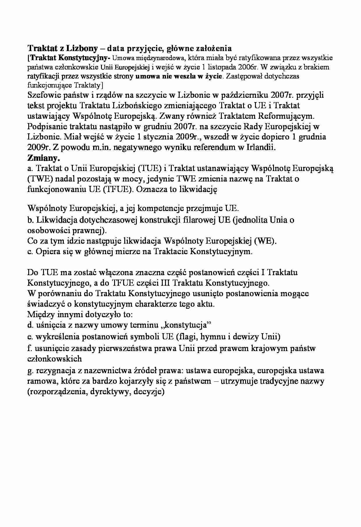 Traktat z Lizbony - strona 1