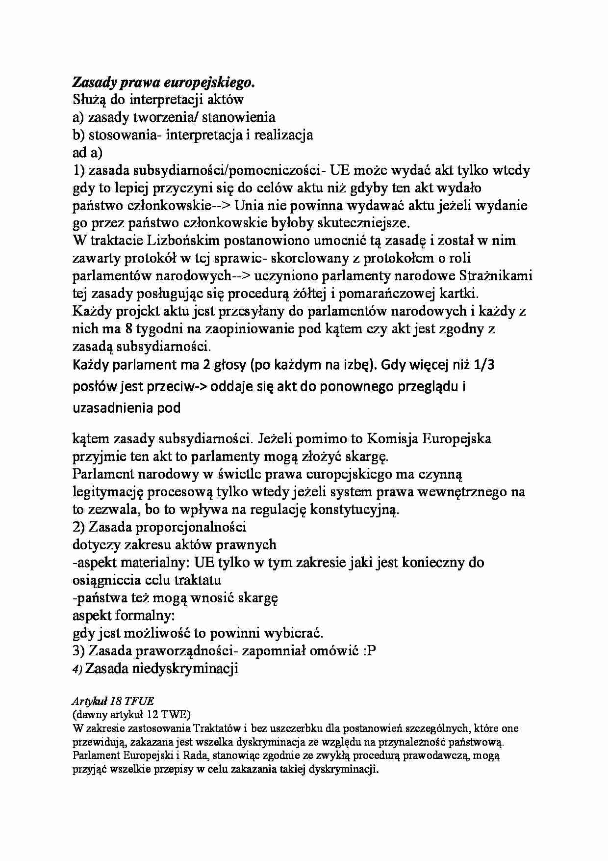 Zasady prawa europejskiego - strona 1