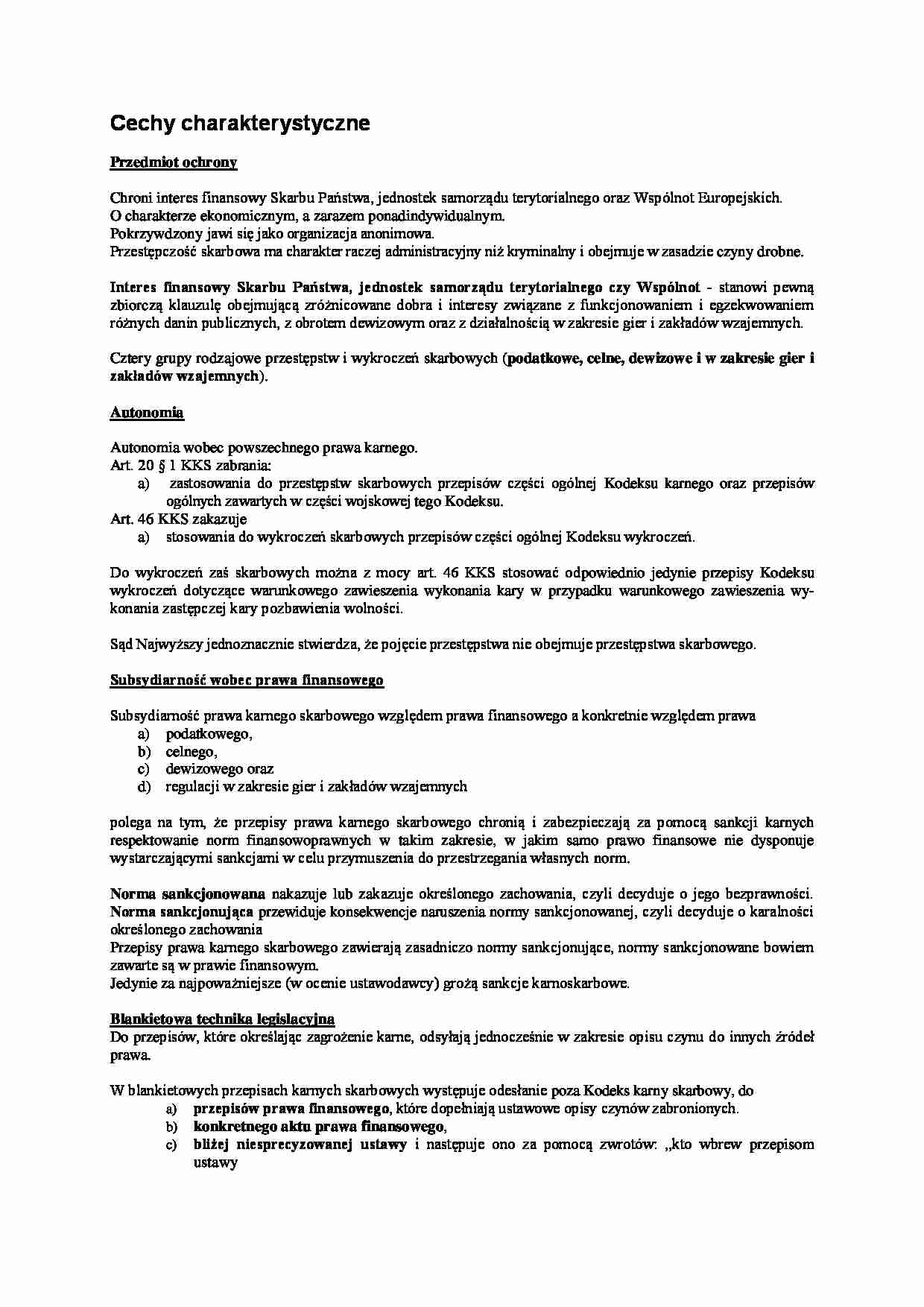 Cechy charakterystyczne - omówienie  - strona 1