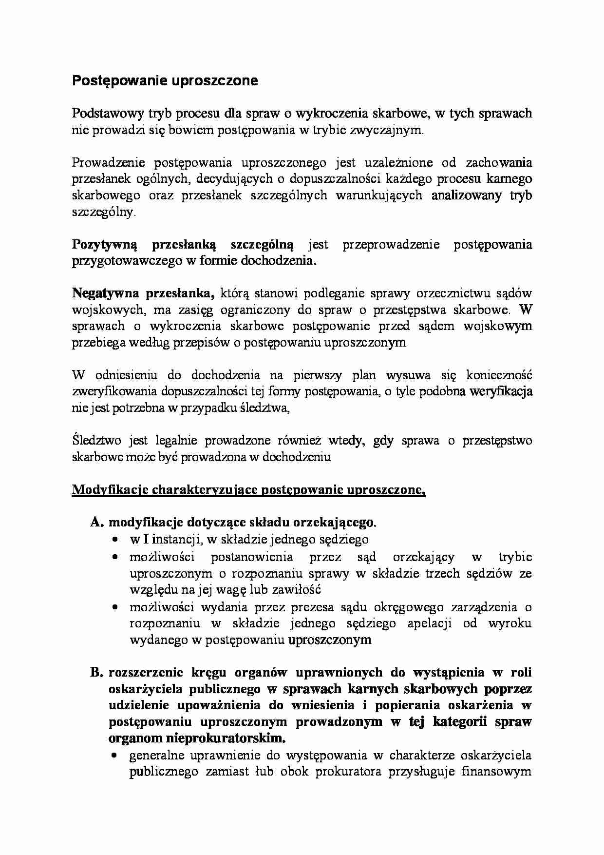 Postępowanie uproszczone - omówienie  - strona 1