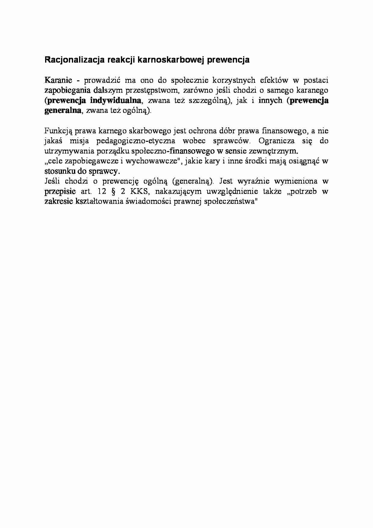 Racjonalizacja reakcji karnoskarbowej - omówienie  - strona 1