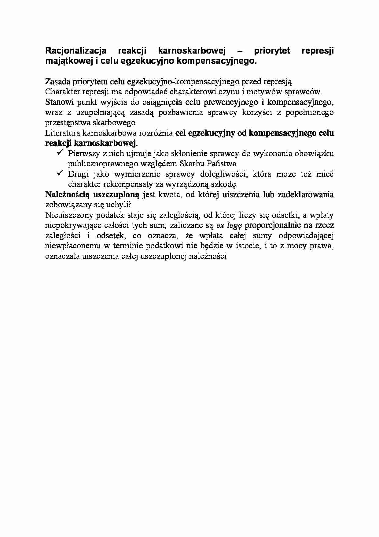 Racjonalizacja reakcji karnoskarbowej - omówienie  - strona 1