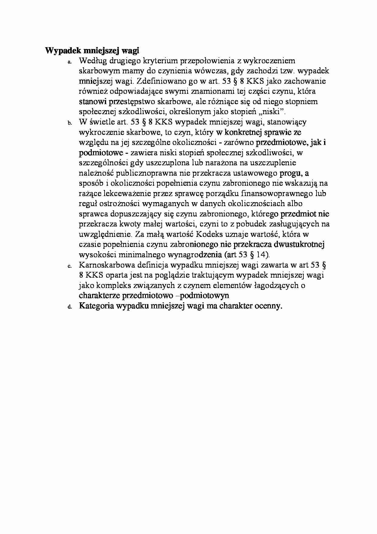 Wypadek mniejszej wagi - omówienie  - strona 1