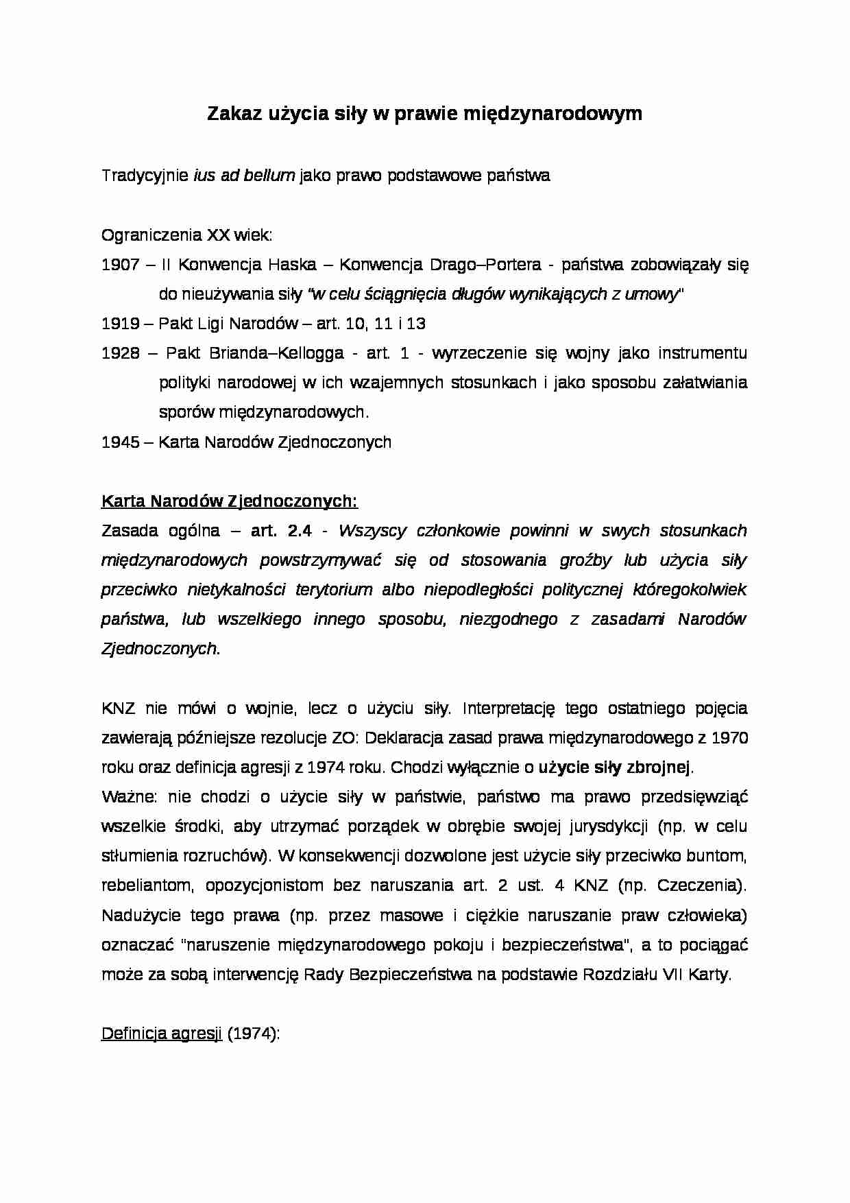 Zakaz użycia siły - strona 1