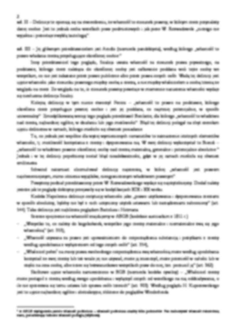 Definiowanie prawa własności - wykład - strona 2