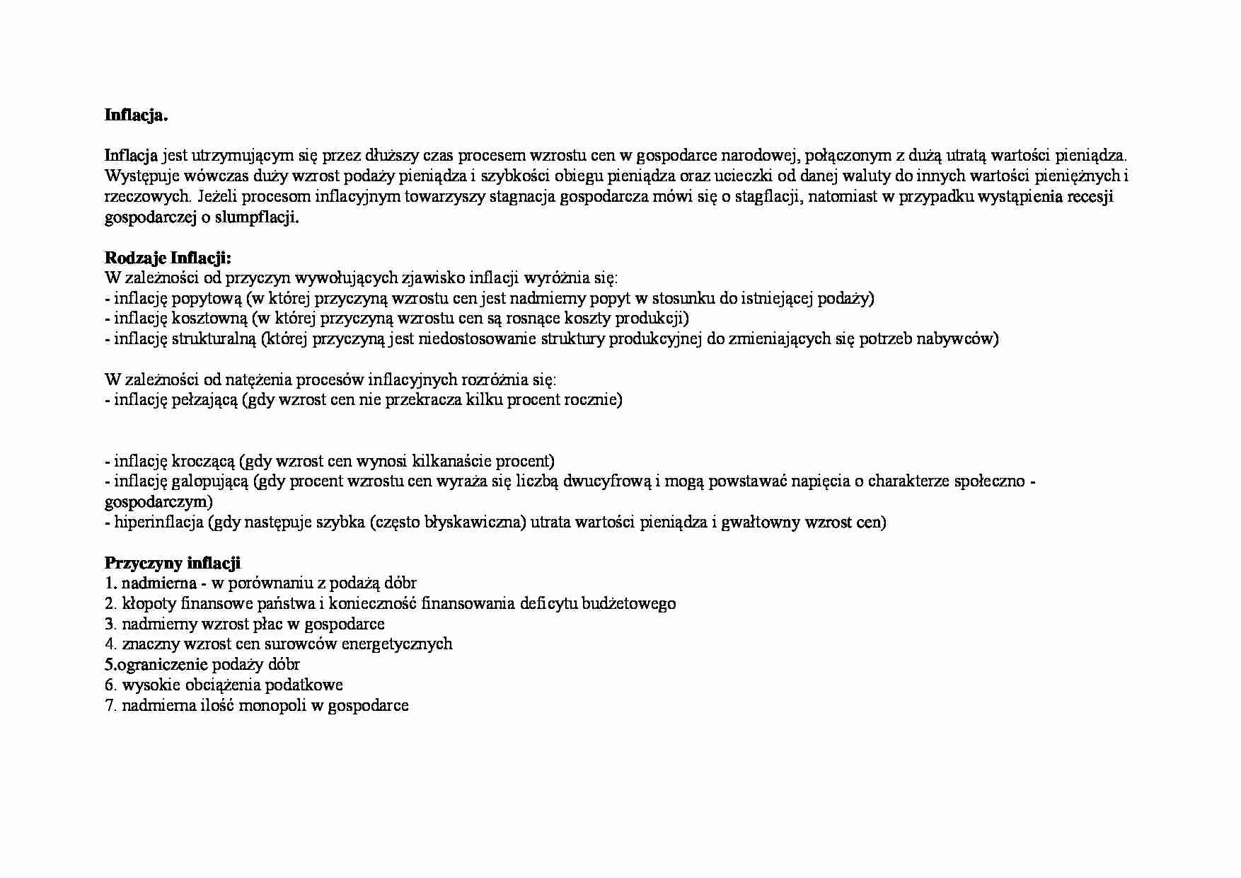 Inflacja - wykład - Cykl koniunkturalny - strona 1