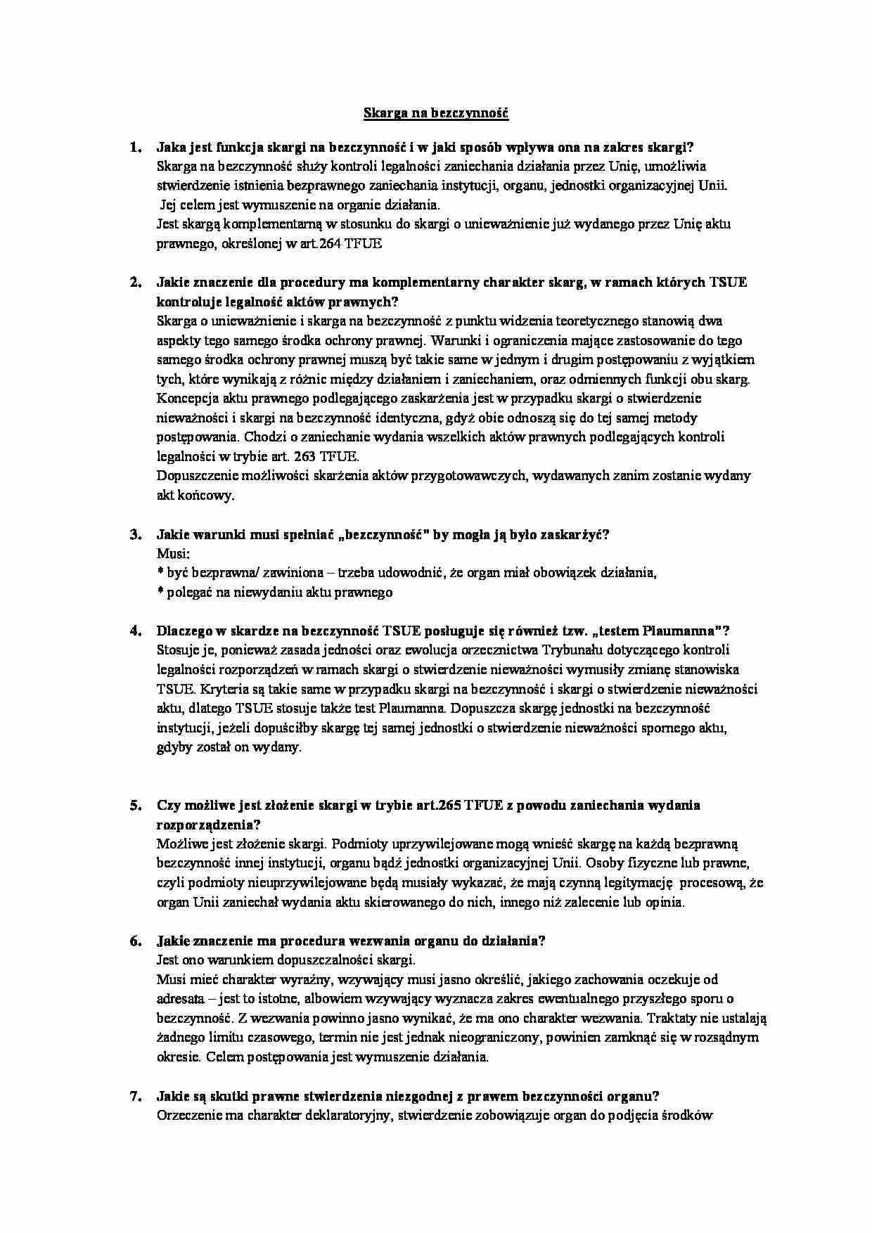 Skarga na bezczynność - omówienie  - strona 1