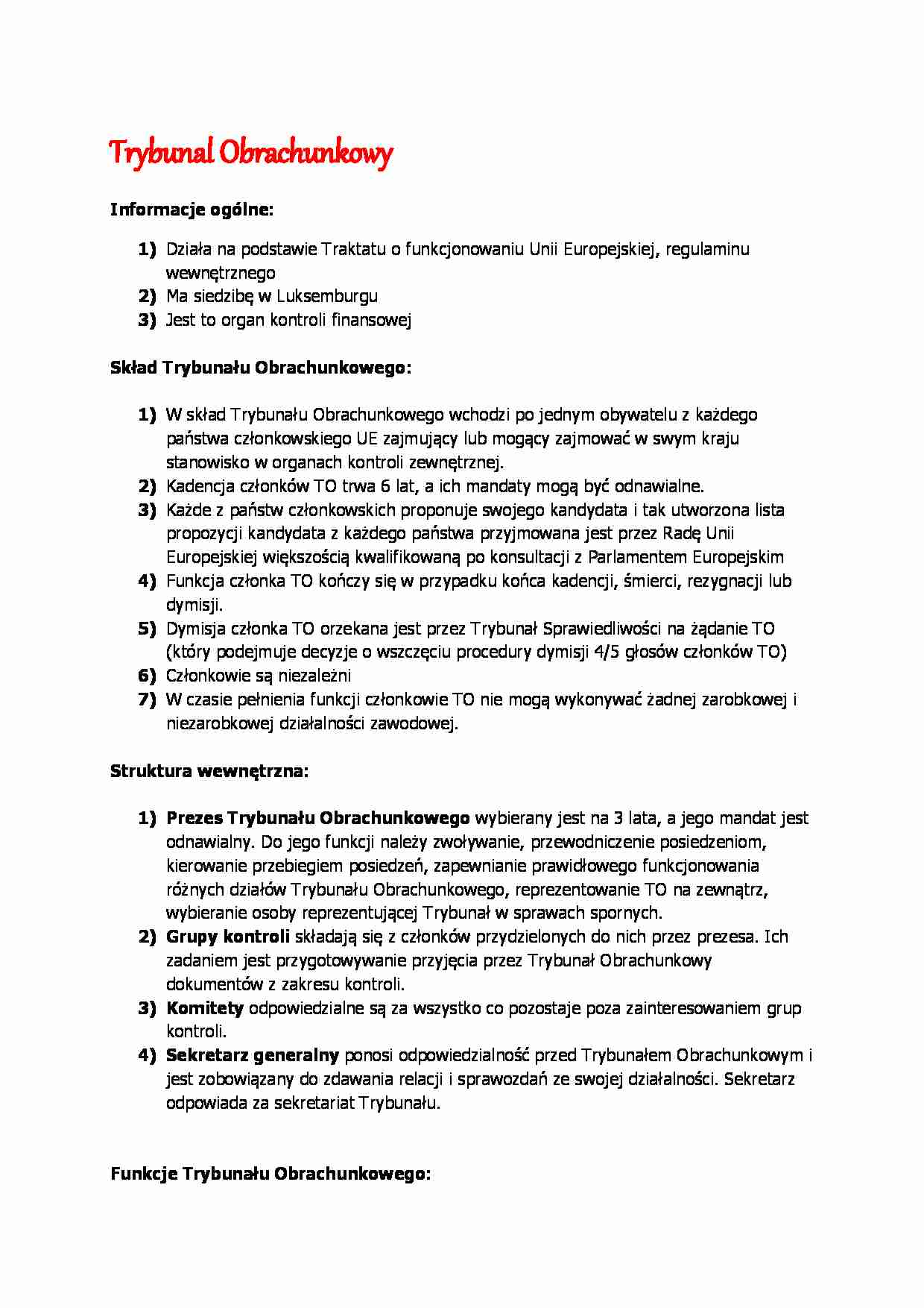 Trybunał Obrachunkowy - strona 1