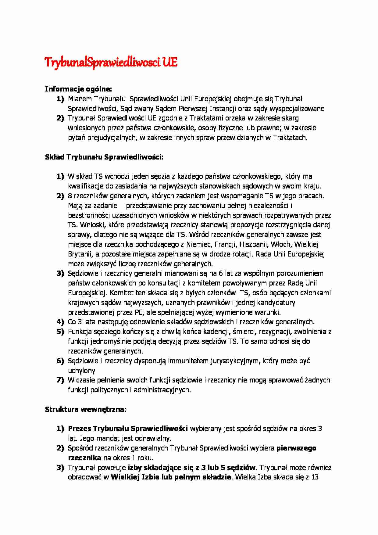 Trybunał Sprawiedliwości UE - strona 1