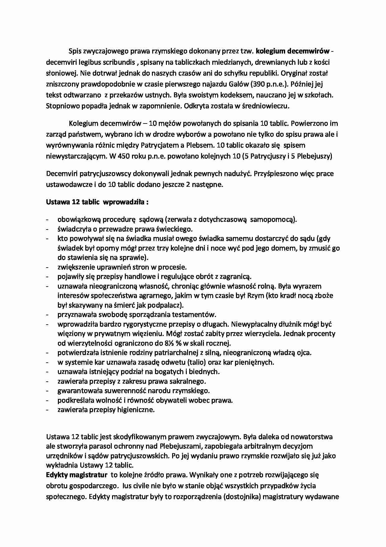 Konstytucje cesarskie, prawo zwyczajowe - omówienie  - strona 1